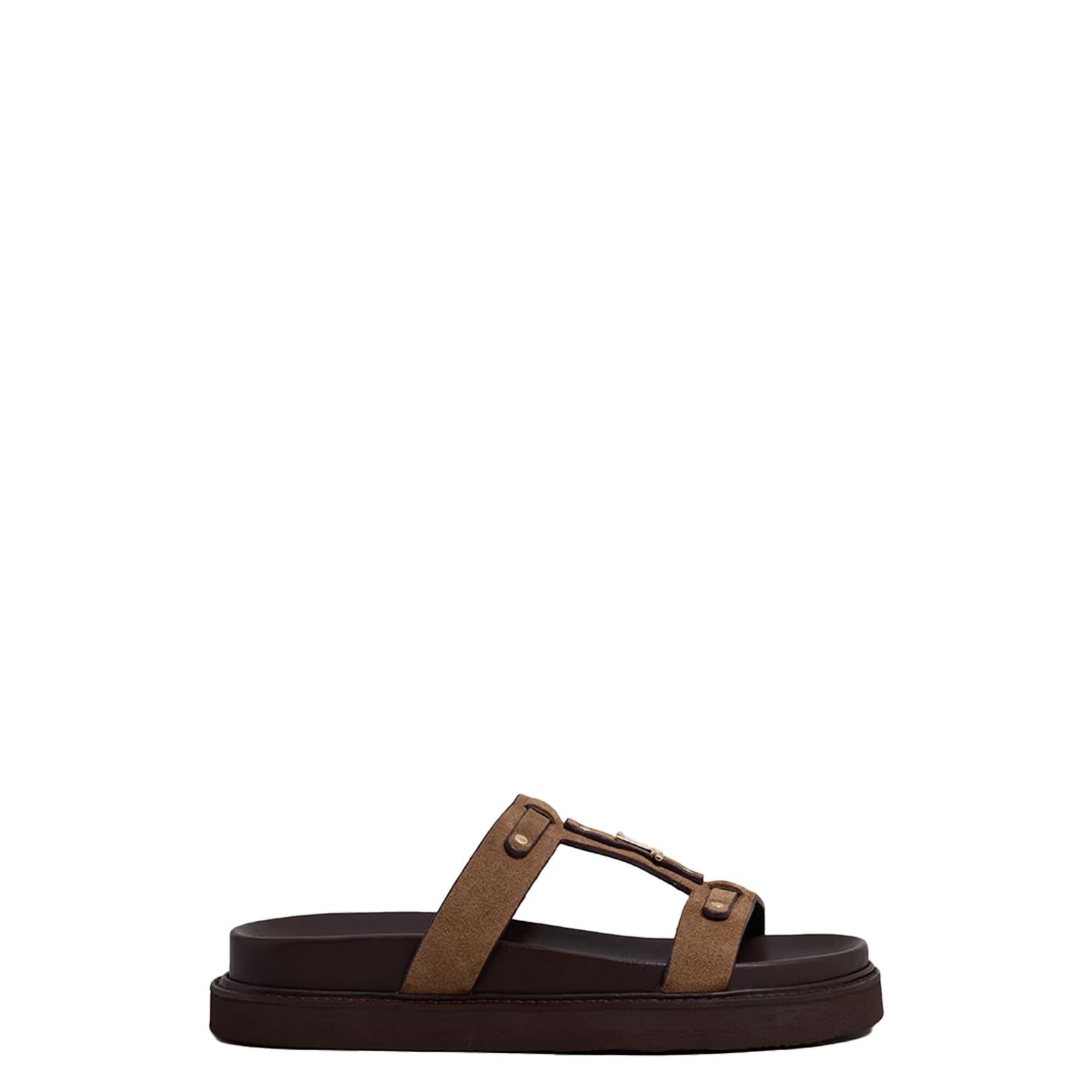 Leren sandalen met plateauzolen JONAK Bruin