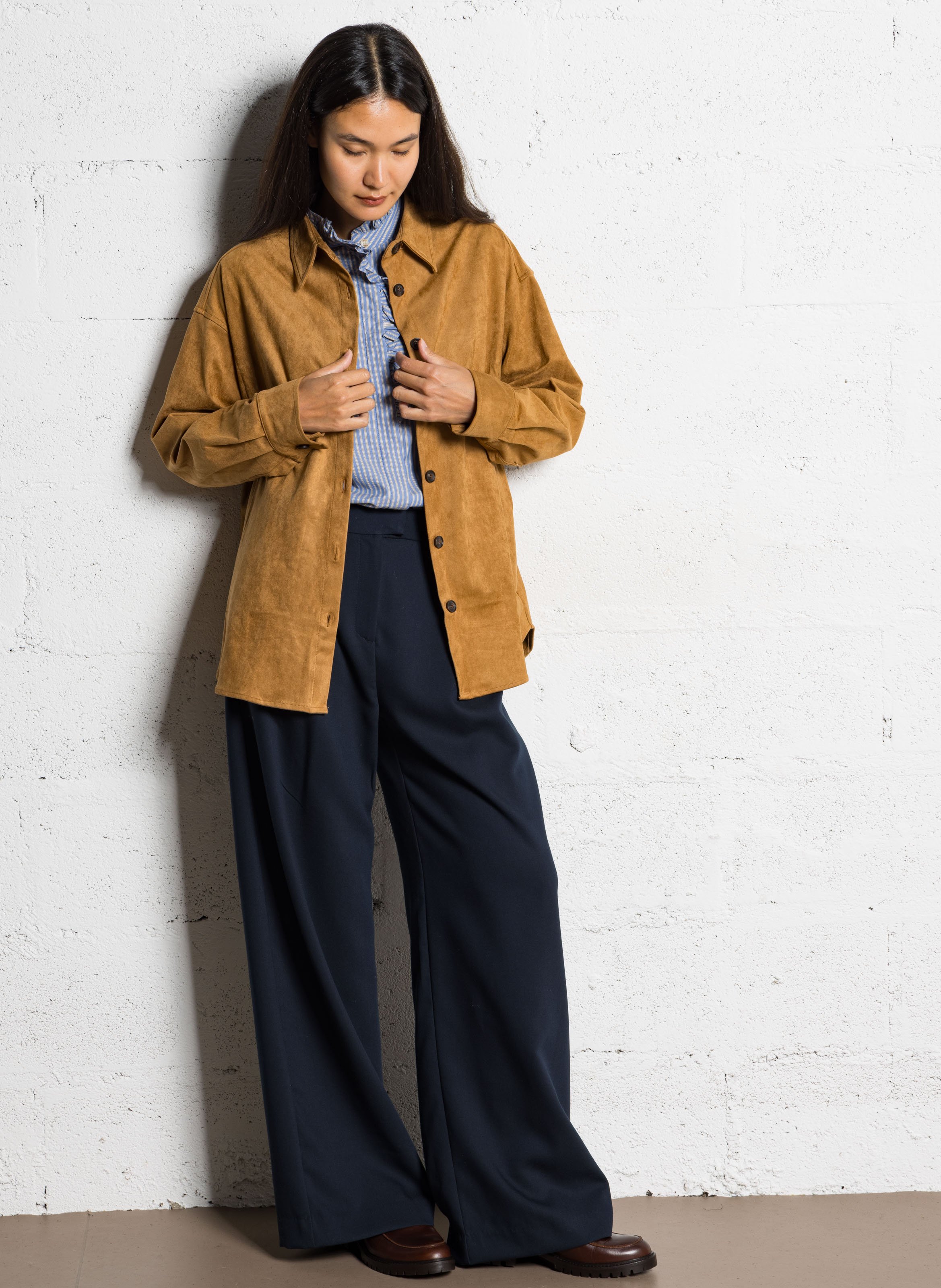 Chemise droite effet suédine  SEE U SOON Beige