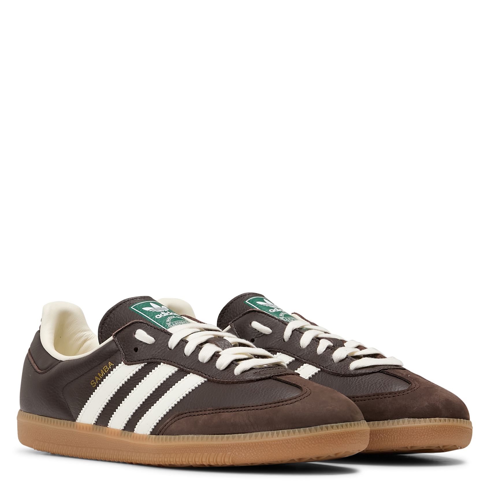 Baskets basses en cuir ADIDAS Marron