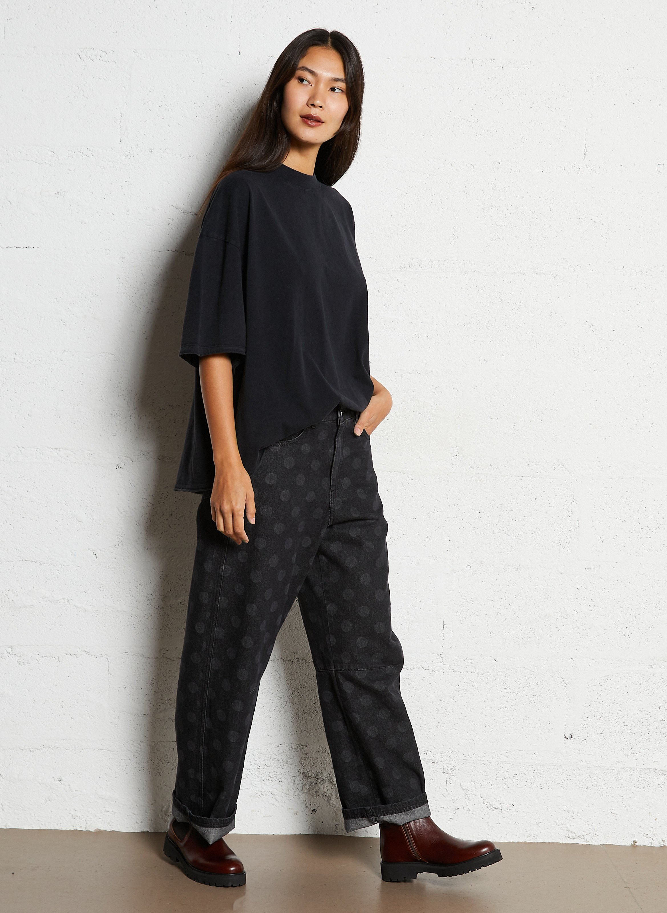 Loose-fit cotton T-shirt AMERICAN VINTAGE Black