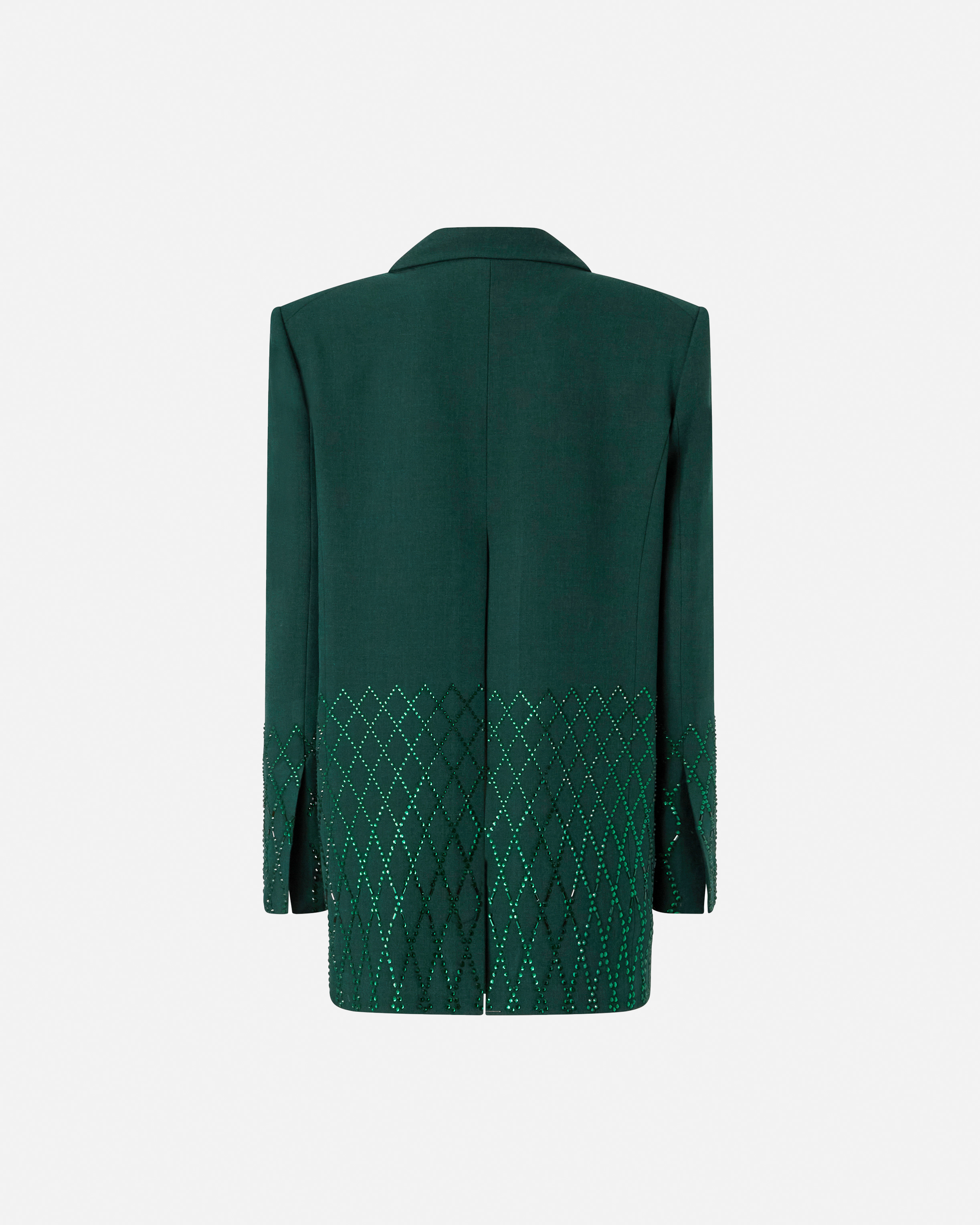 Oversized blazer with rhinestones PINKO Green