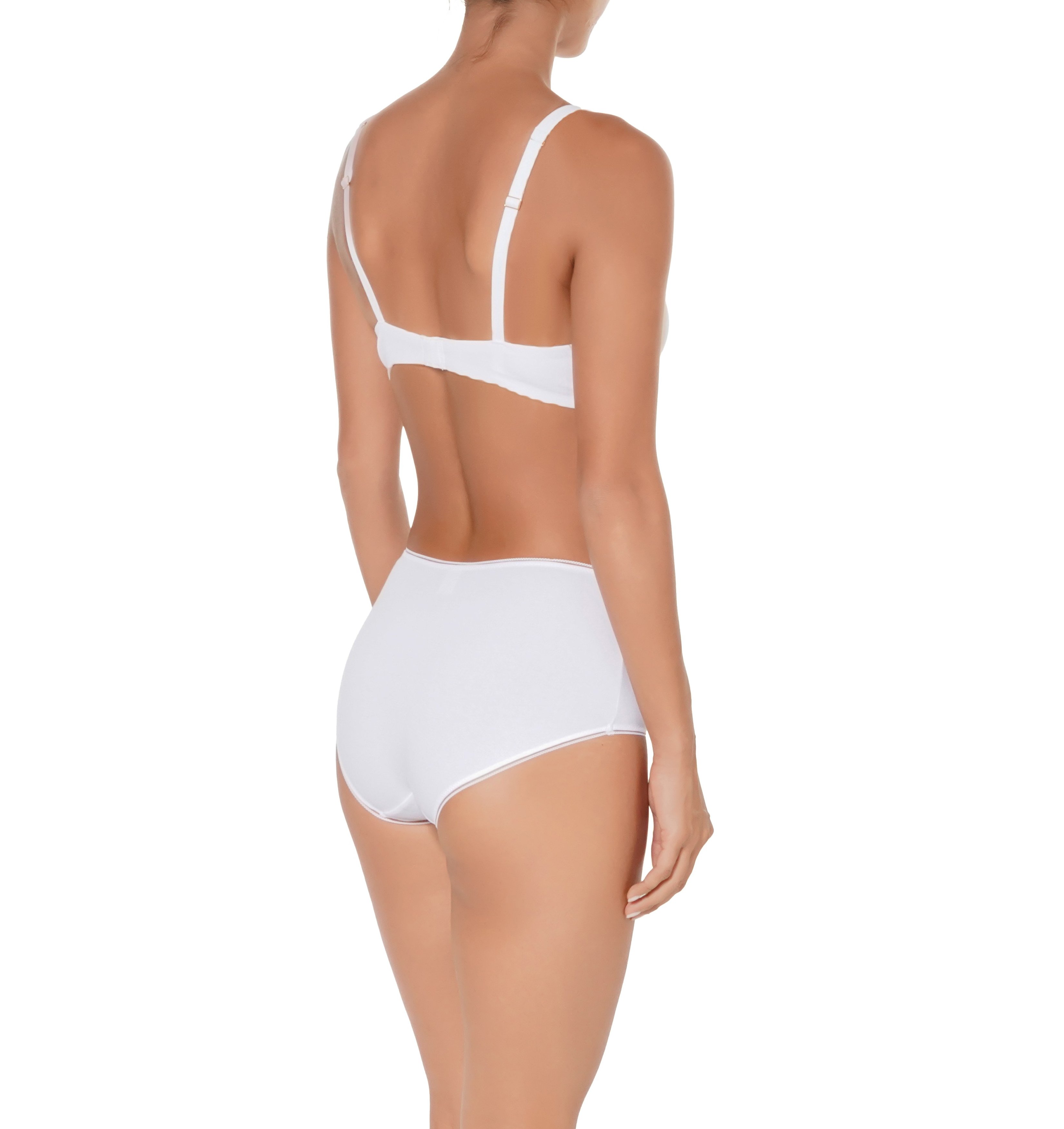 Organic cotton high-waisted panties White
