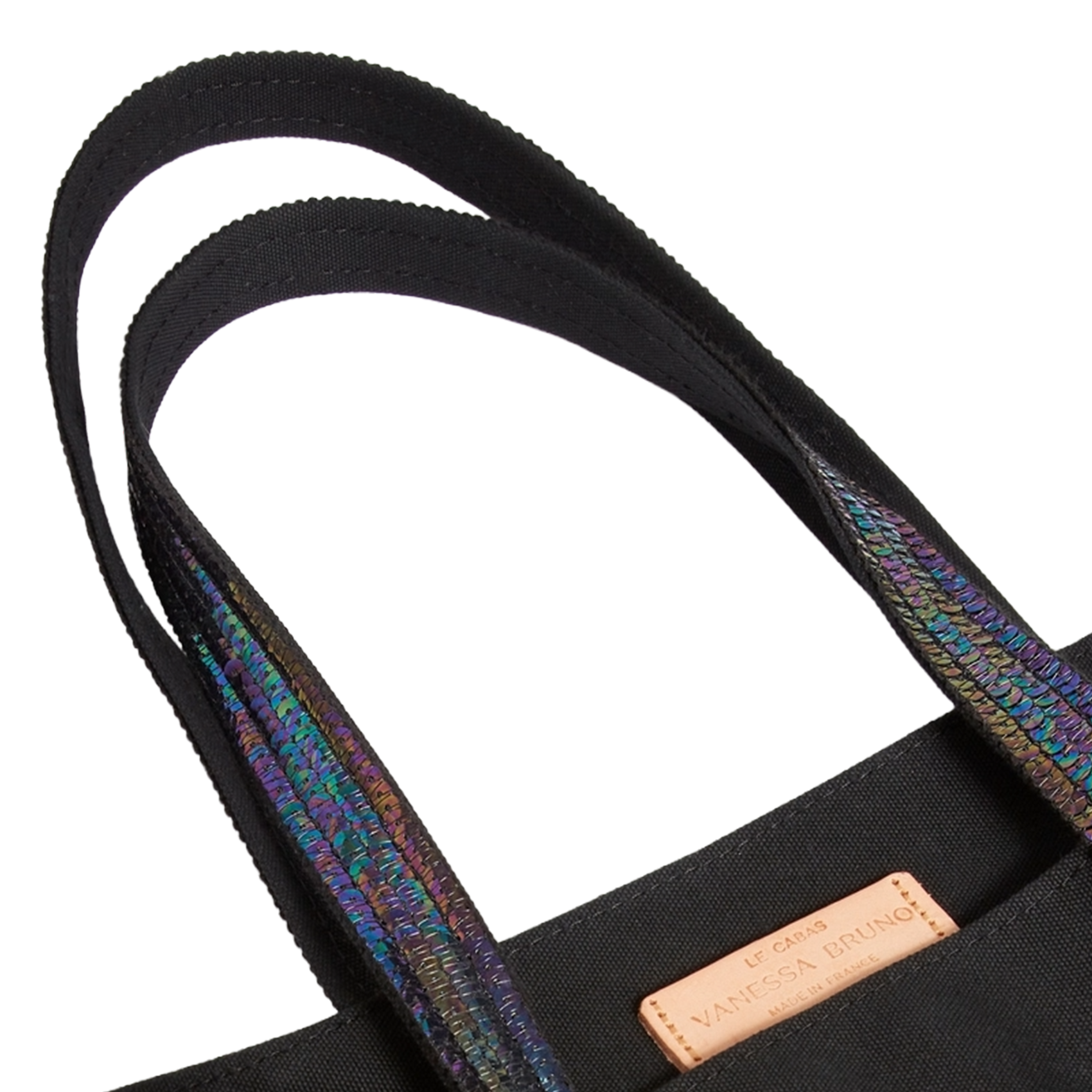 Mini cotton tote bag with sequins VANESSA BRUNO Black