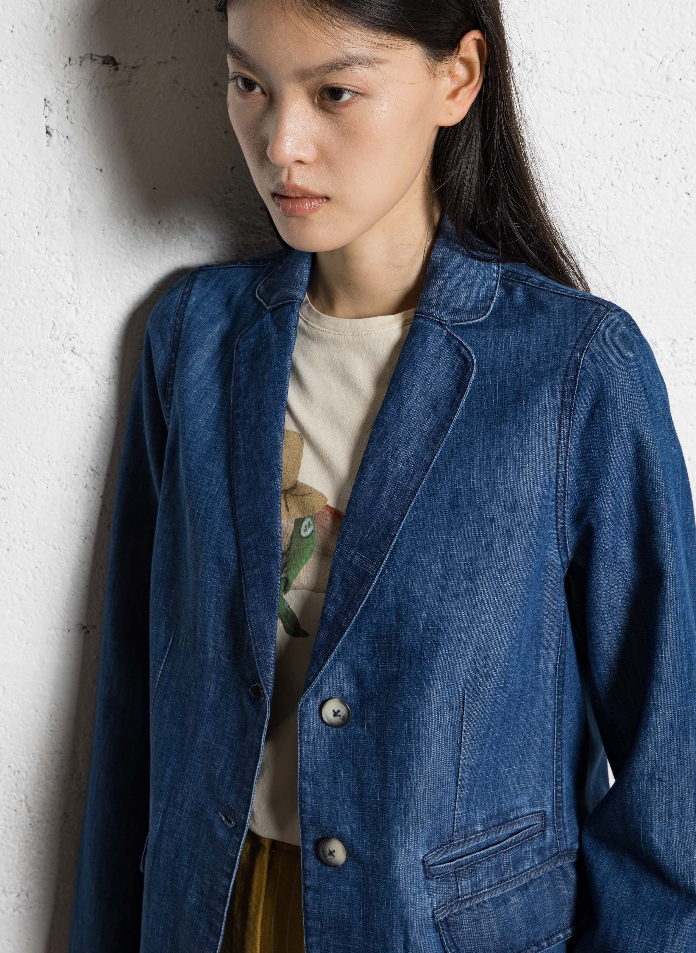 Veste tailleur en coton mélangé NICE THINGS Bleu