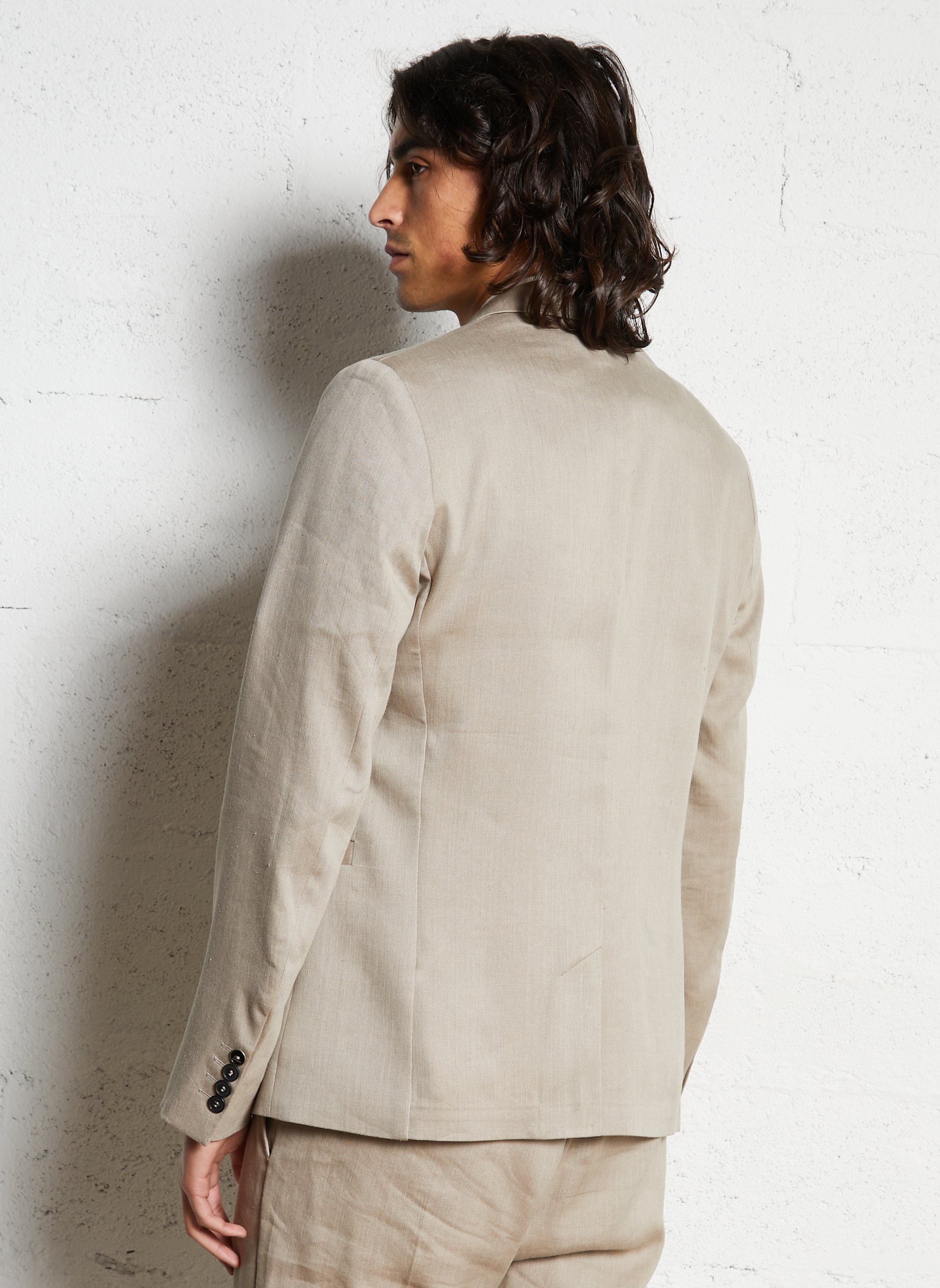 Gerade geschnittener Blazer aus Leinen-Mix IKKS Beige