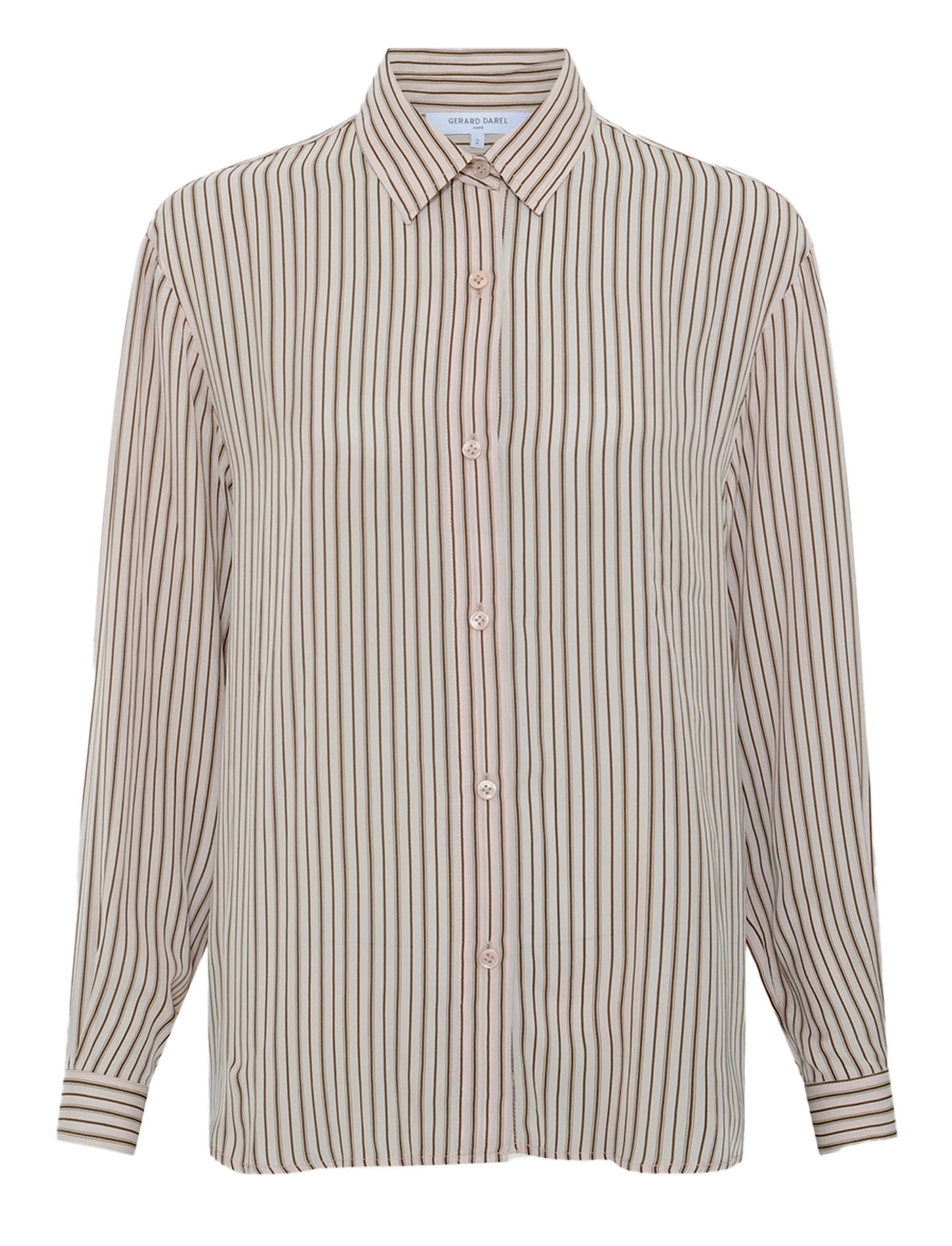 Chemise droite rayée GERARD DAREL Beige
