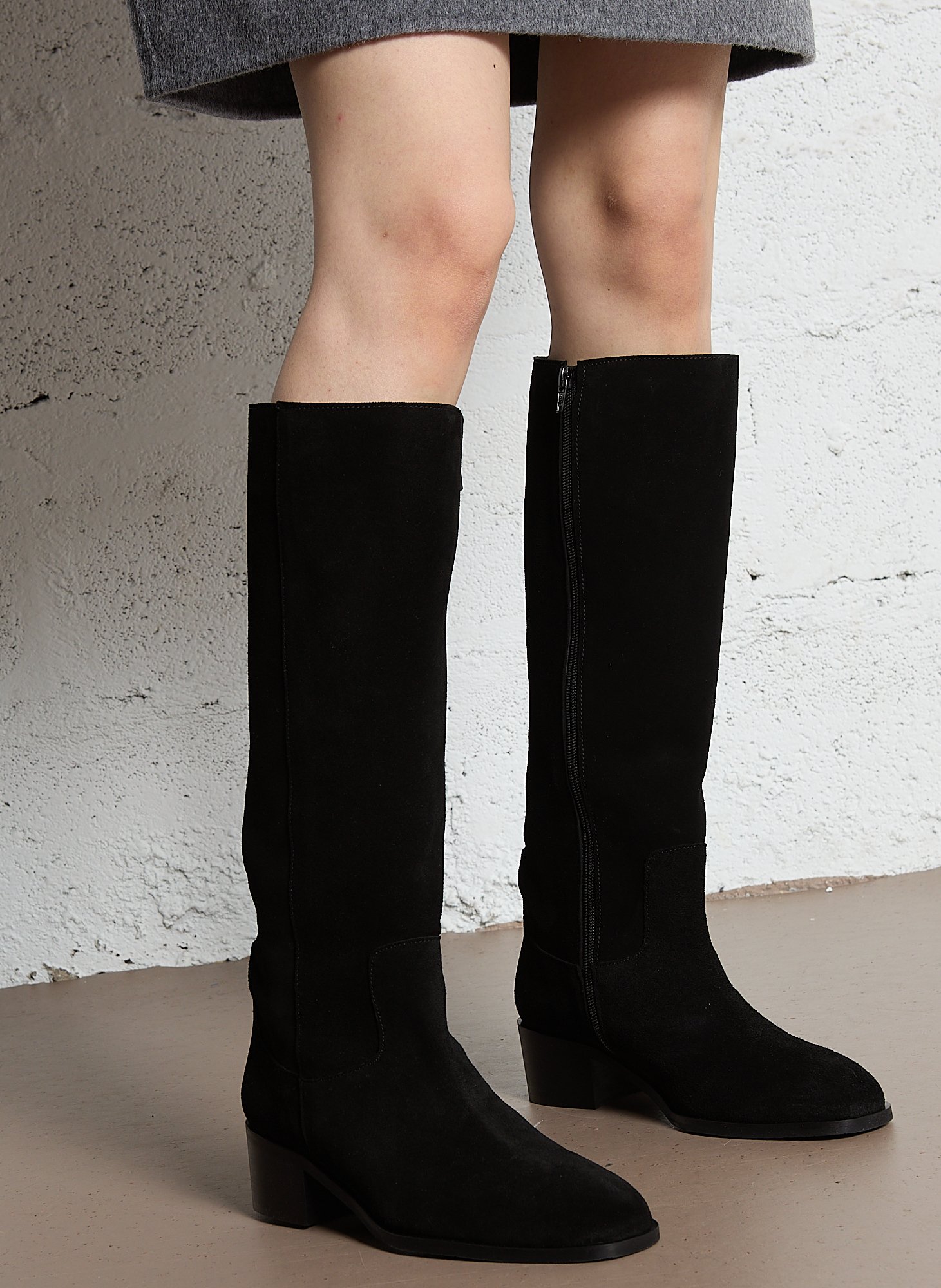 Bottes mi hautes en cuir suédé JB MARTIN Noir