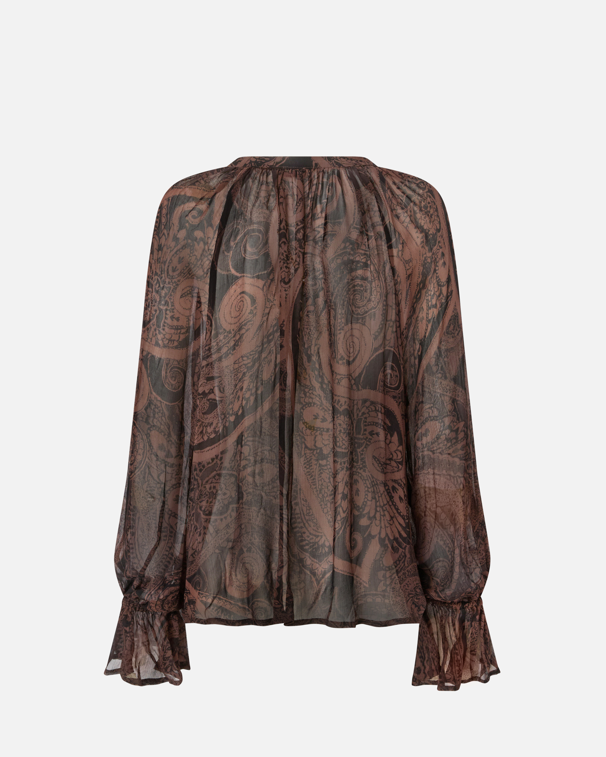 Cashmere print blouse PINKO Brown