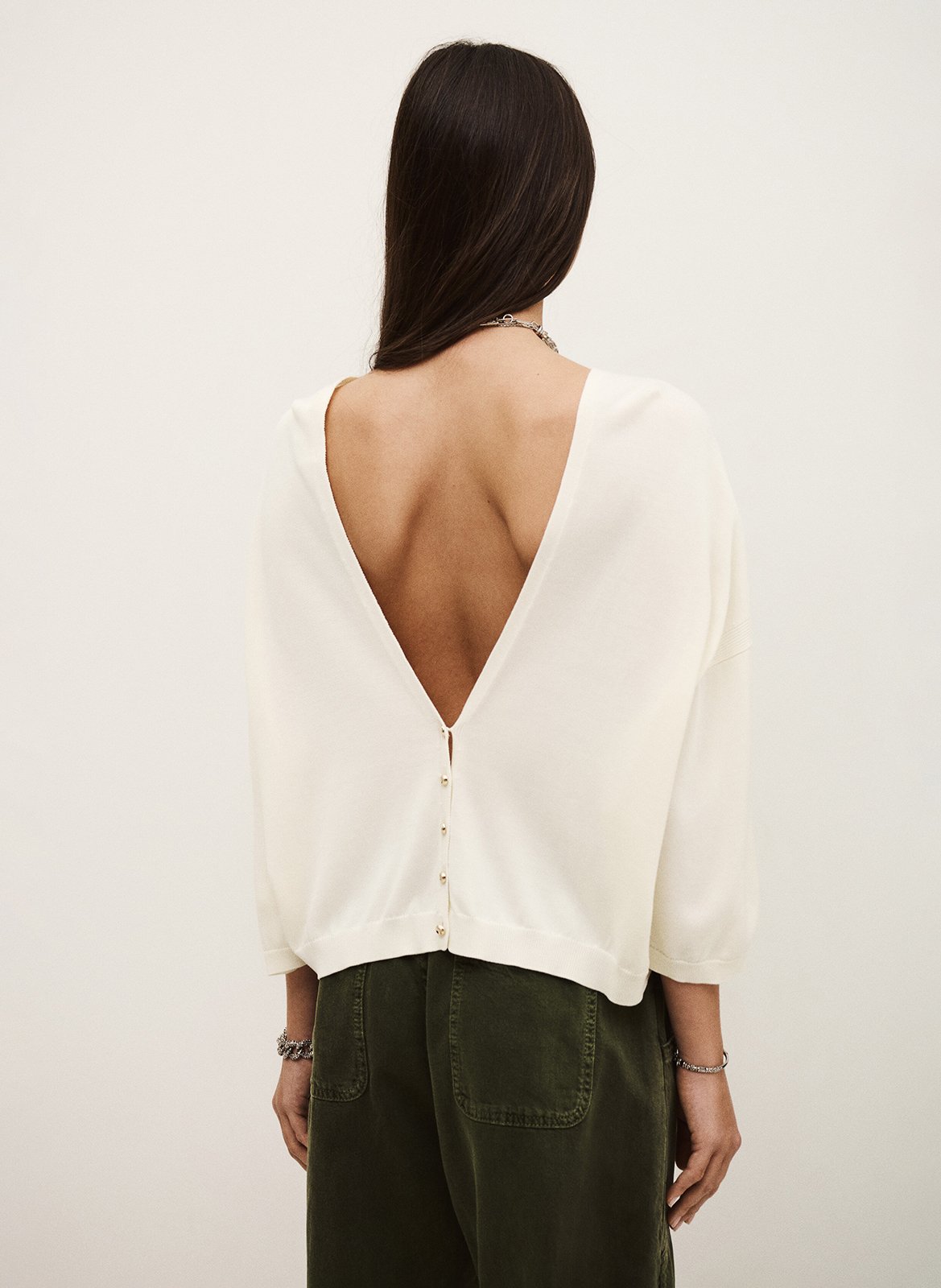 Pull col rond BA&SH Beige