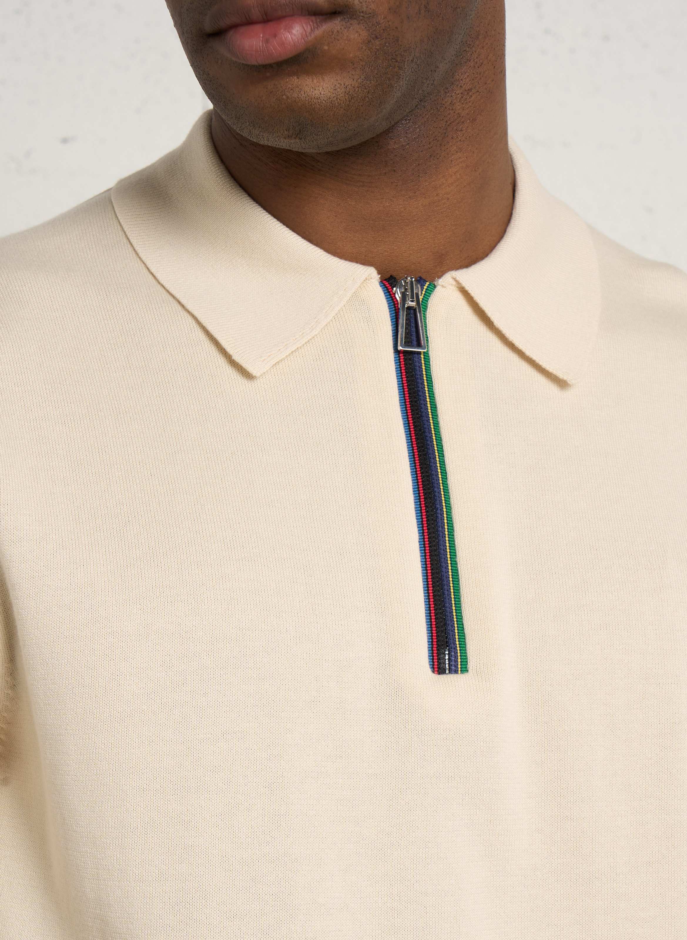 Gerade geschnittenes Poloshirt aus Bio-Baumwolle PAUL SMITH Beige