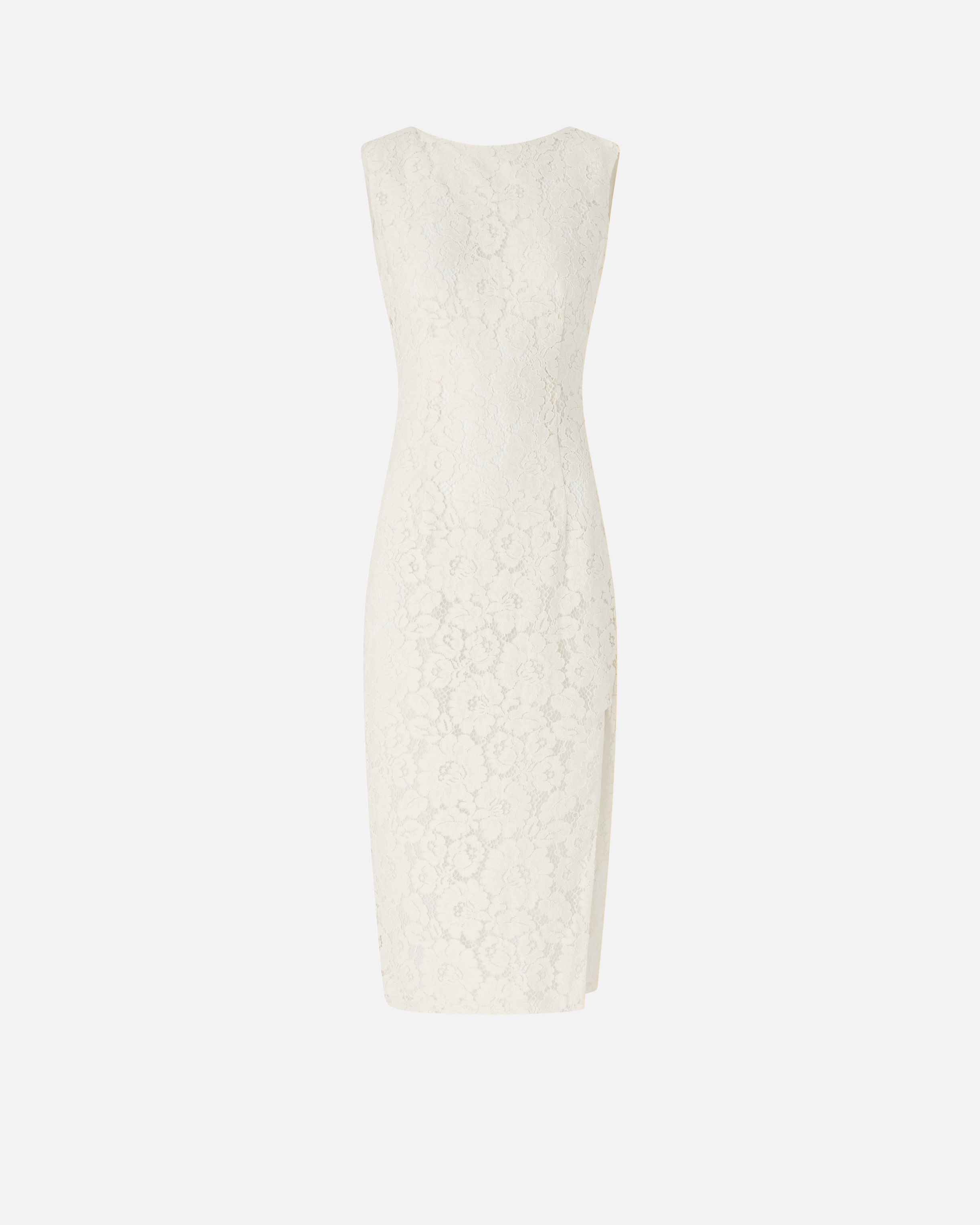 Robe en dentelle florale à encolure dos PINKO Blanc