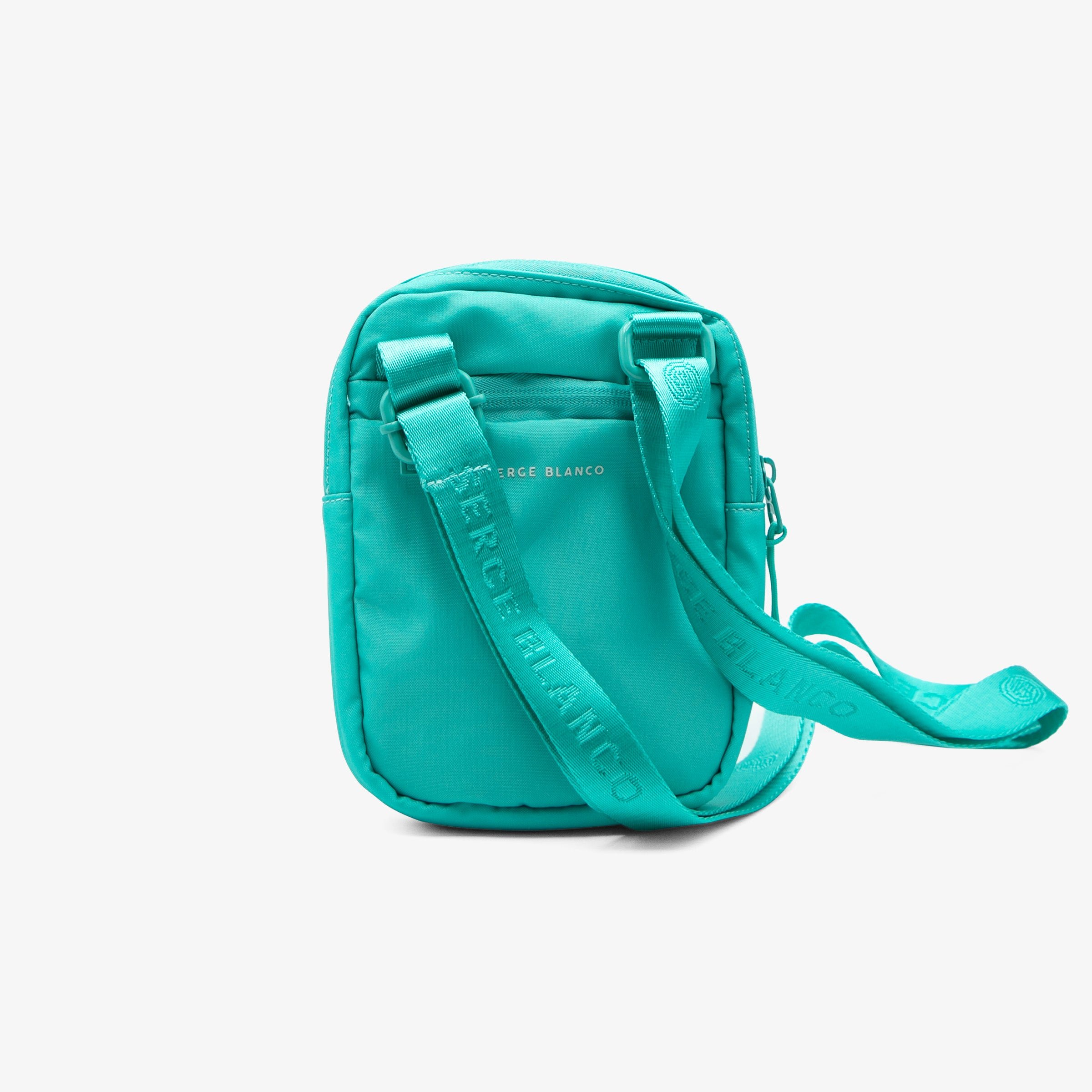 Grained leather-look crossbody bag SERGE BLANCO Green