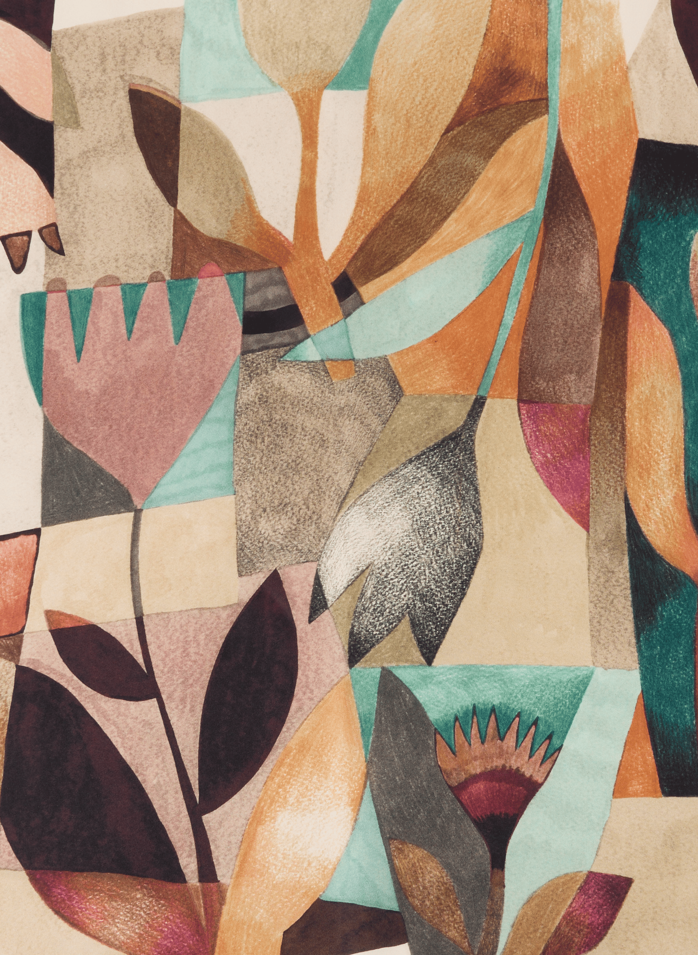 Printed silk square AU PRINTEMPS PARIS Multicolored