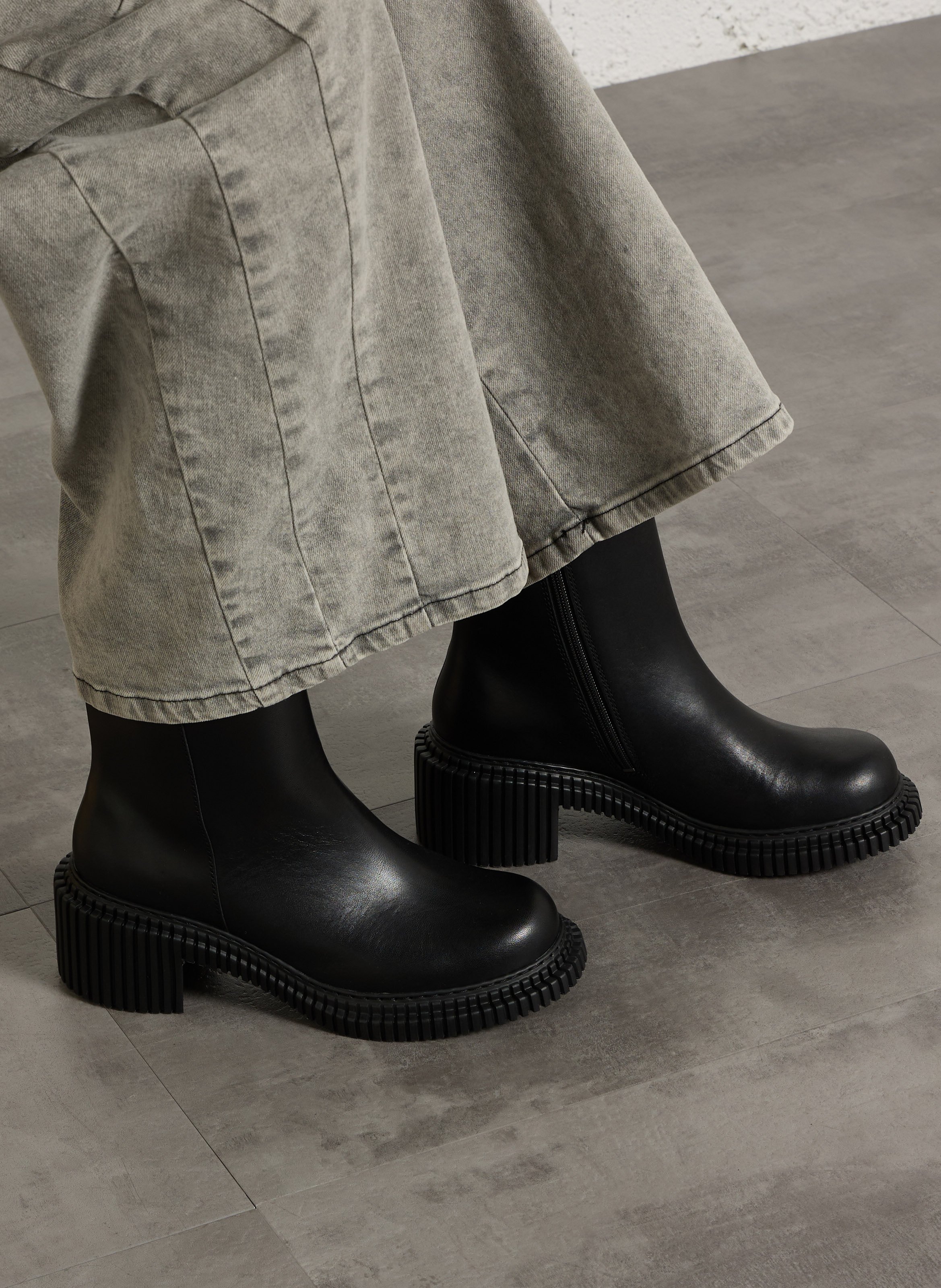 Bottines en cuir CAMPER Noir