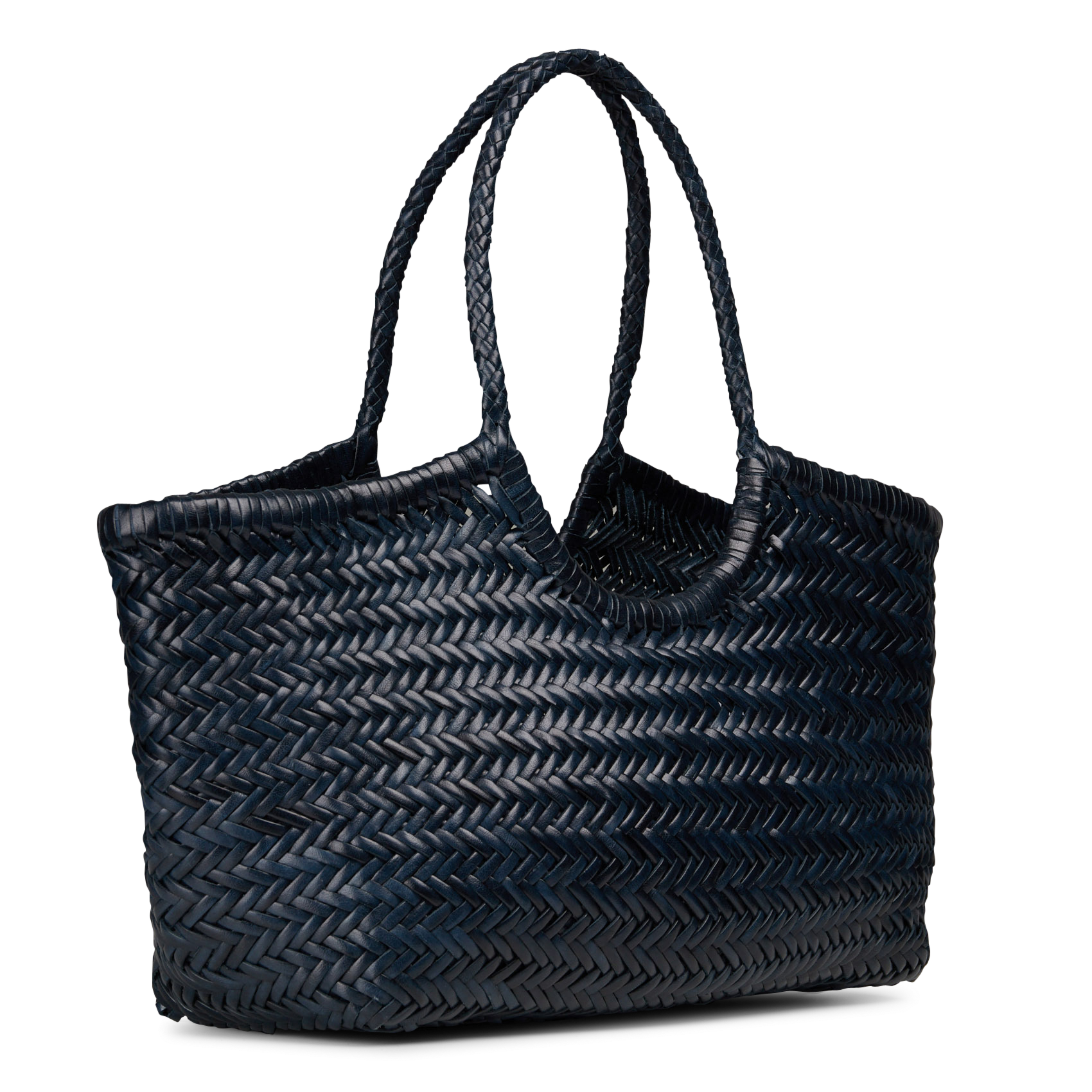 Panier tissé en cuir | Bleu DRAGON DIFFUSION Femme