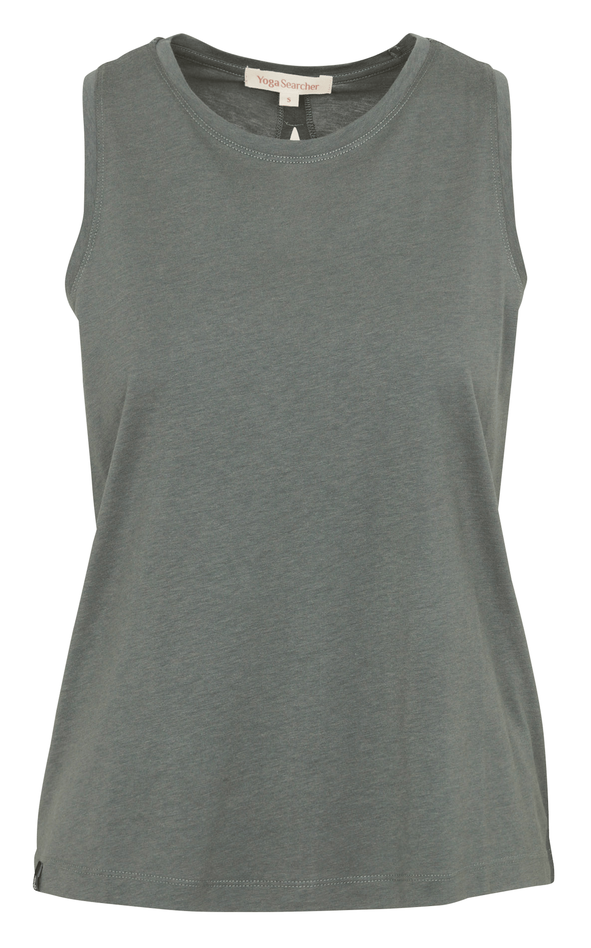 Runder Baumwollmischpullover YOGA SEARCHER Grun