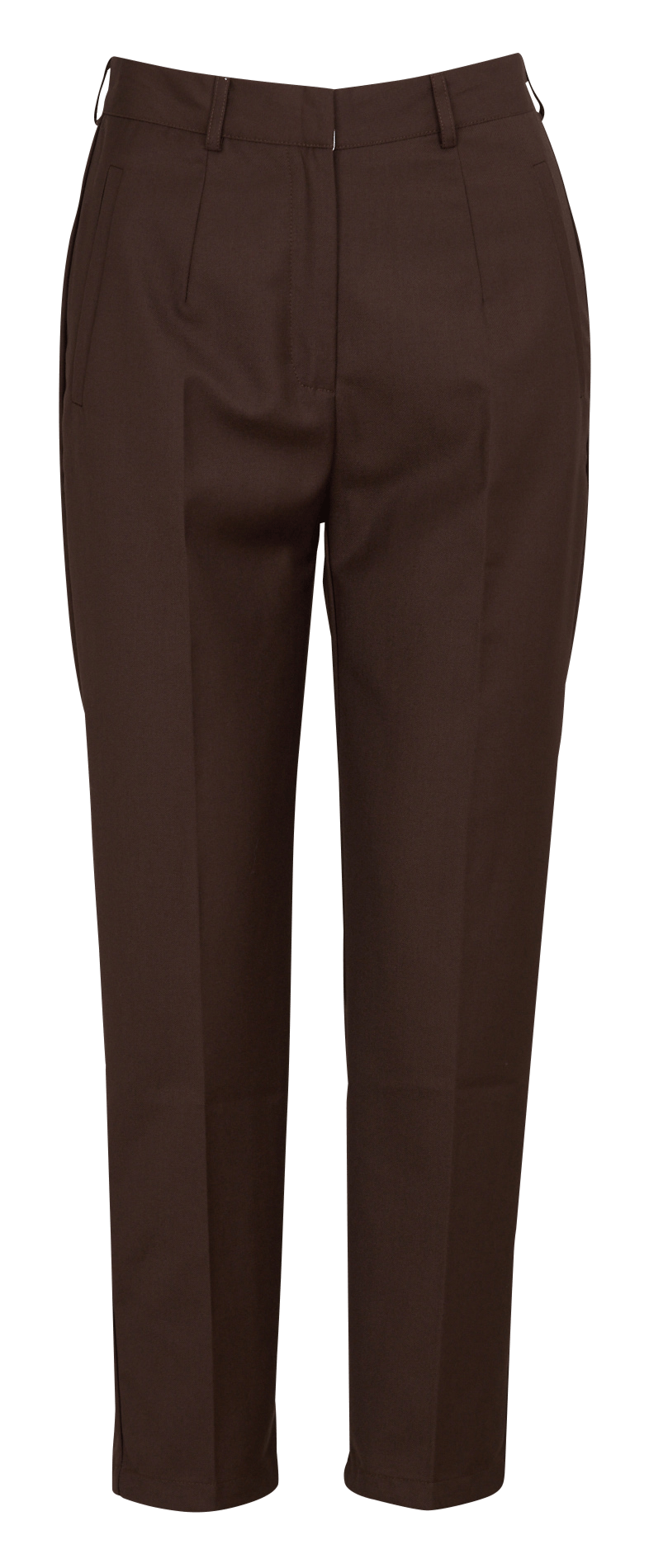 Pantalon cigarette uni LA PETITE ETOILE Marron