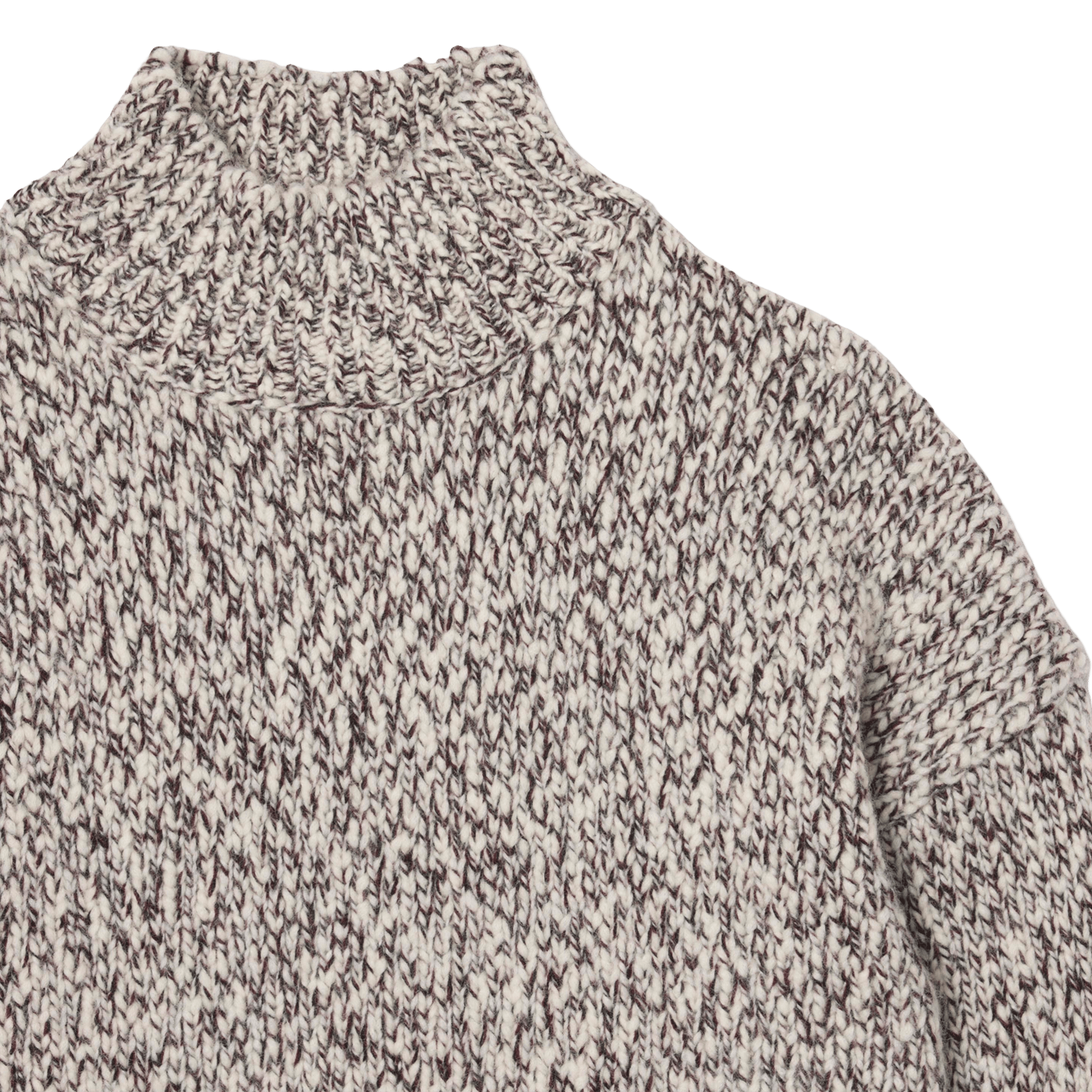 Straight collar wool blend knit pullover LACOSTE Multicolored