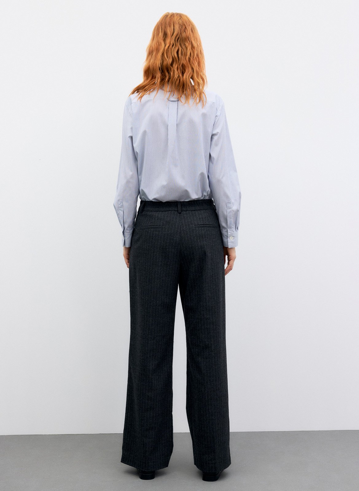 Gestreifte Bundfaltenhose GERARD DAREL Grau