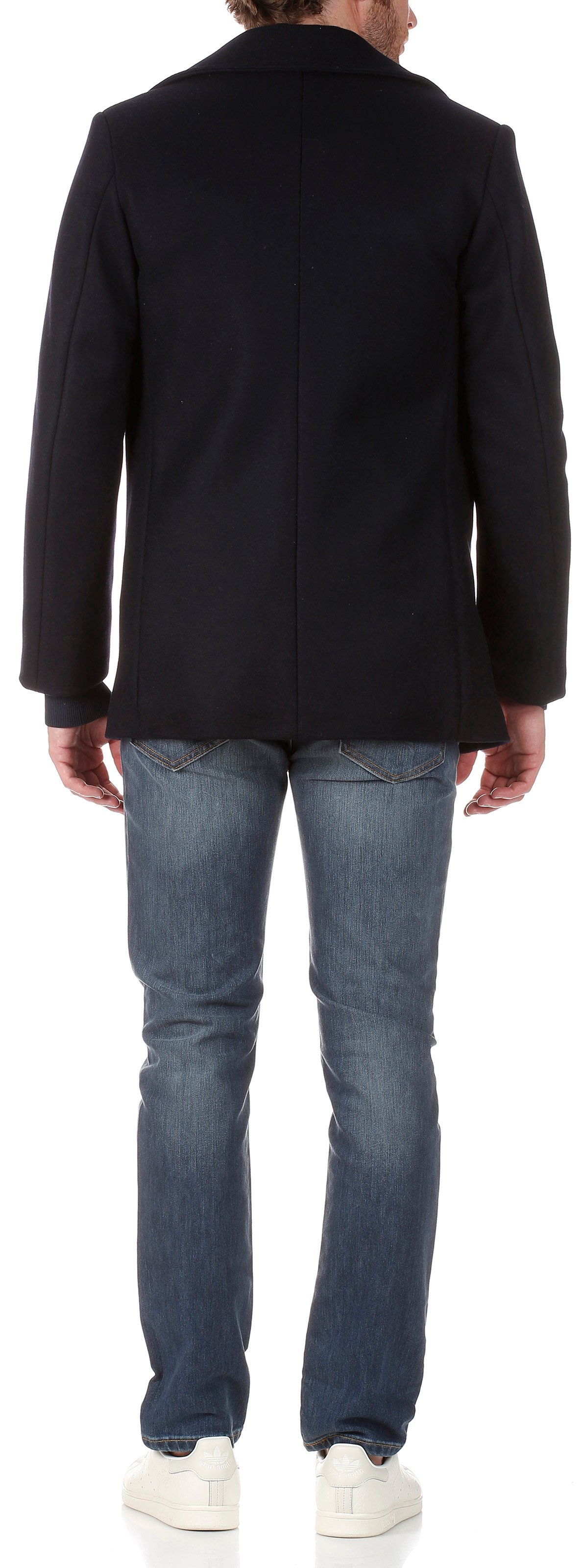 Wool broadcloth pea coat ARMOR LUX Blue