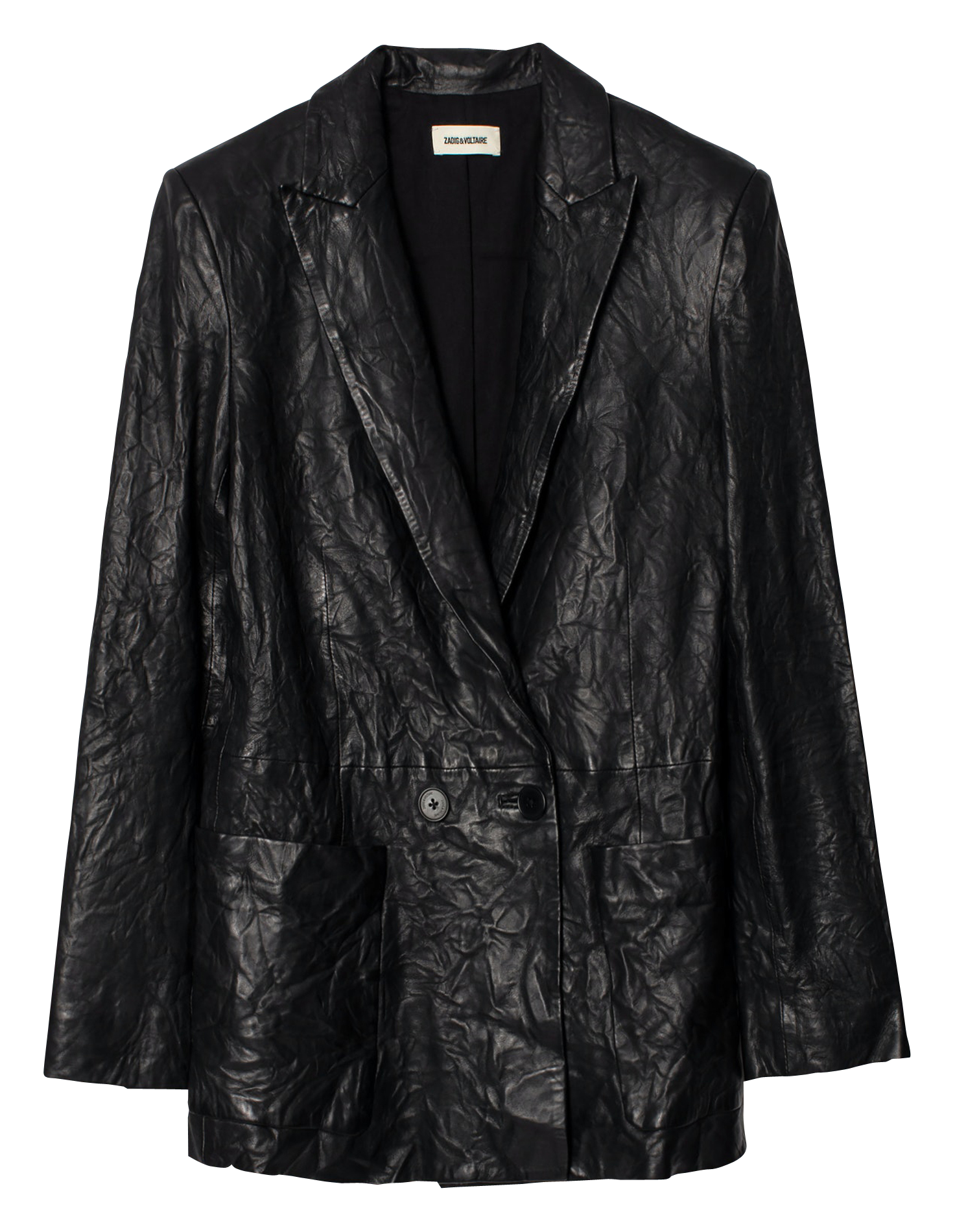 Leather jacket with tailored collar ZADIG&VOLTAIRE Black