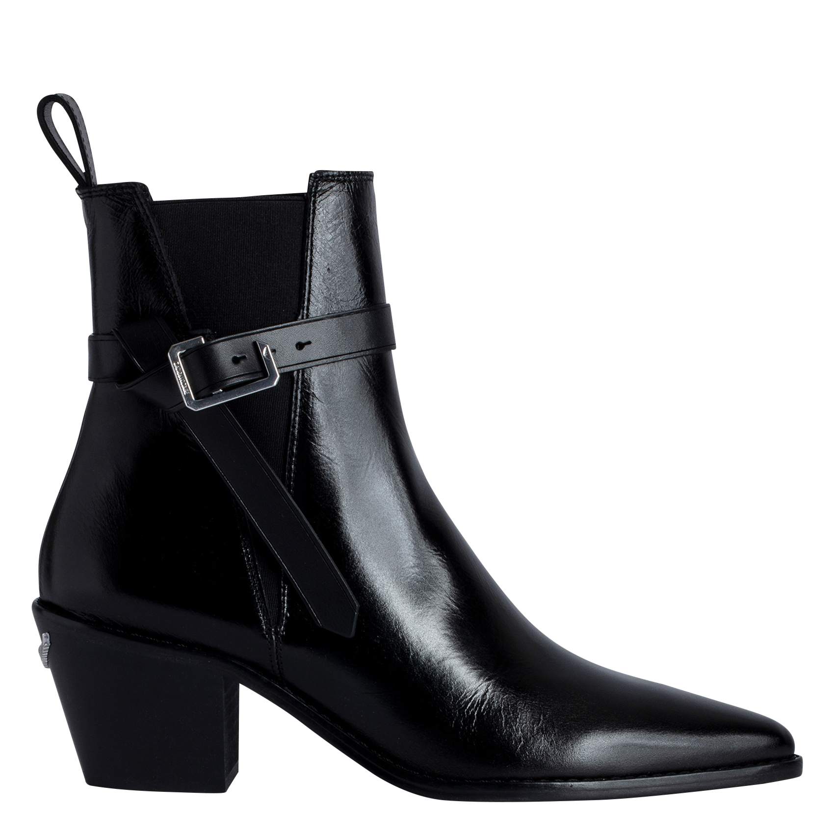 Bottines en cuir vernis ZADIG&VOLTAIRE Noir