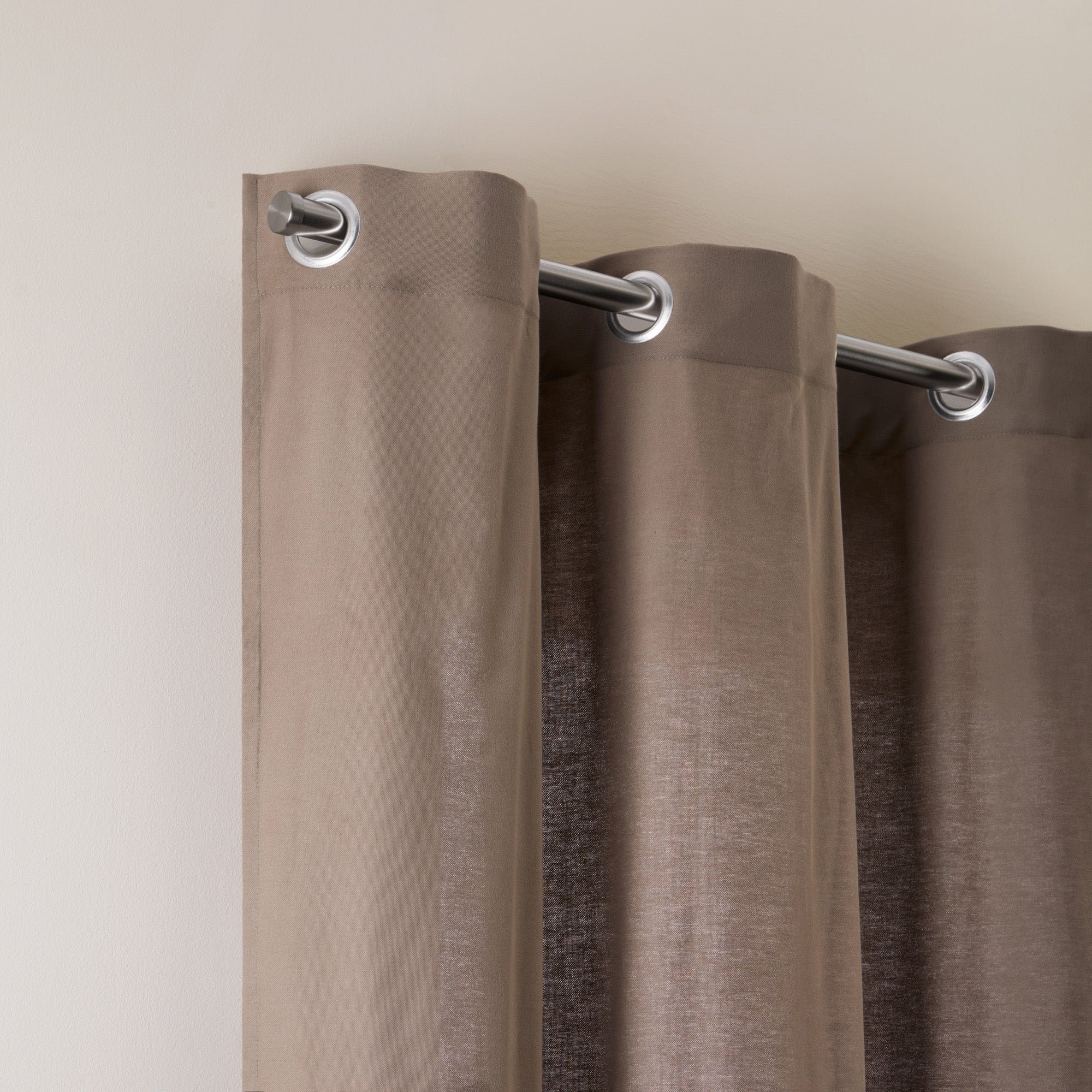 YAMI - Curtain with black eyelets MADURA Brown