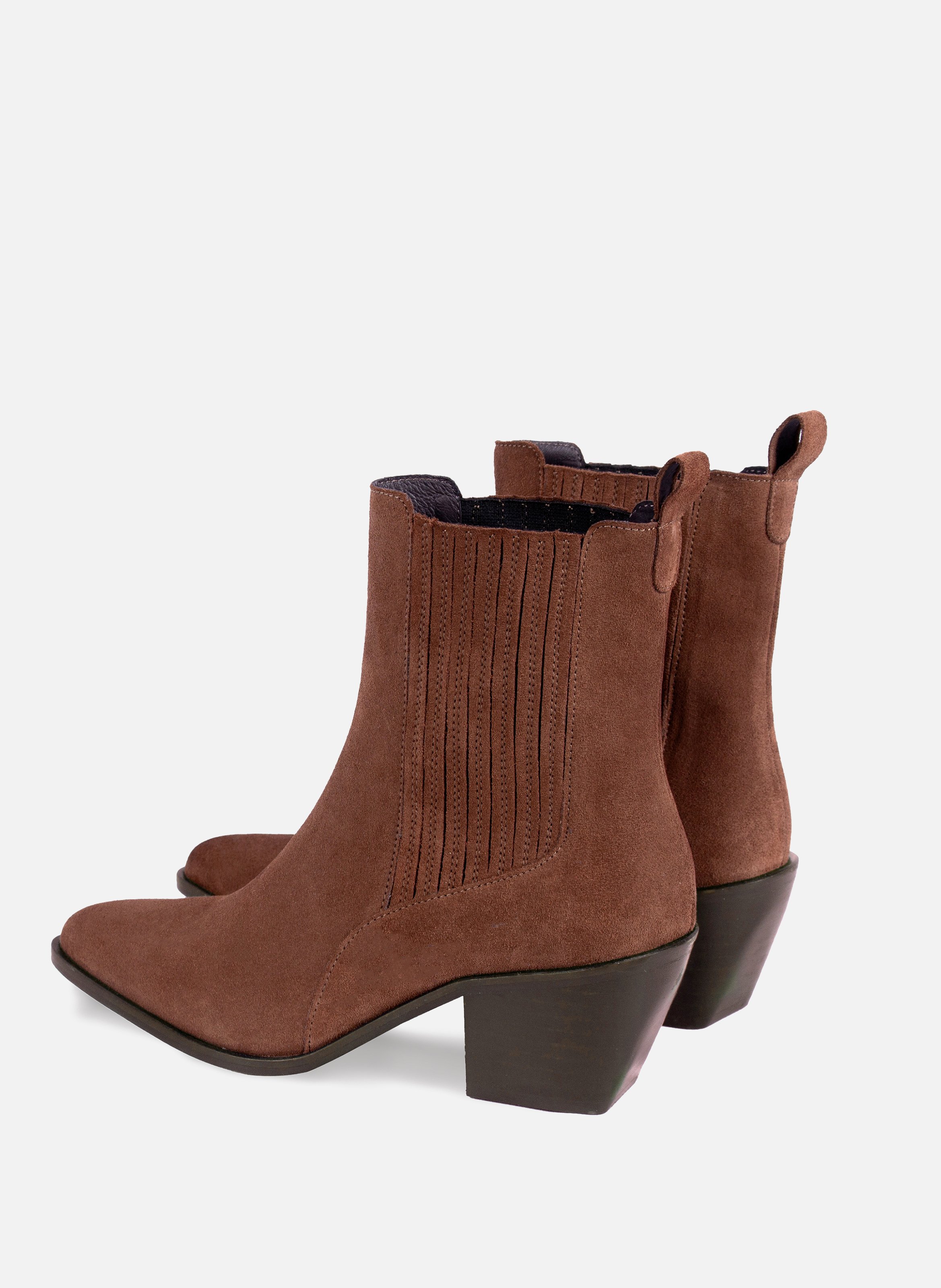 Suede leather cowboy boots JULES & JENN Brown