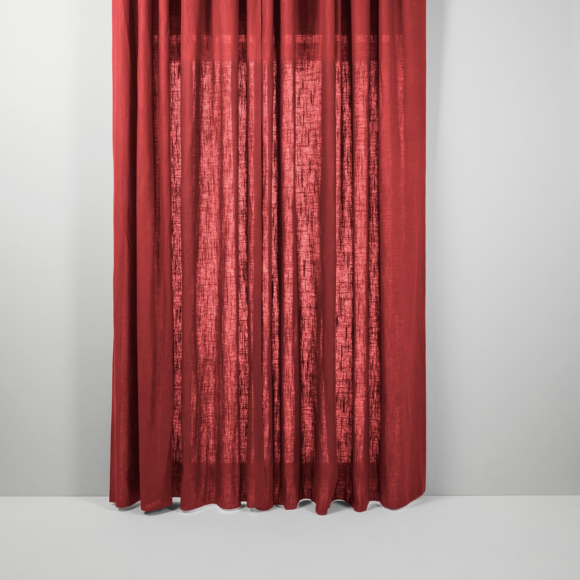 Curtain with gathering tape MADURA Red