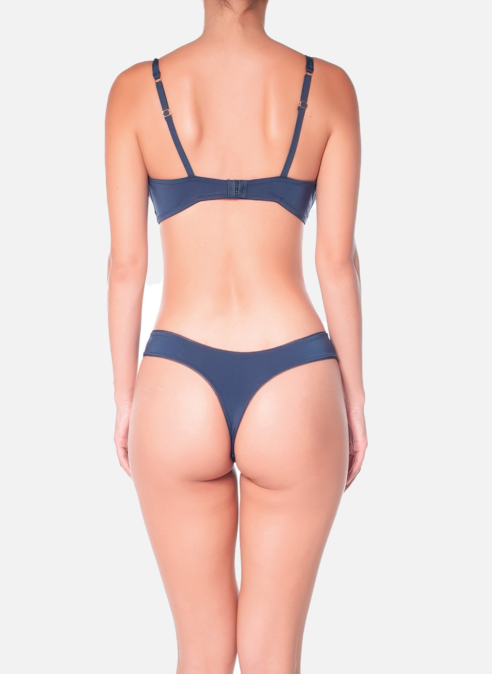 Cotton triangle bra HUIT Blue