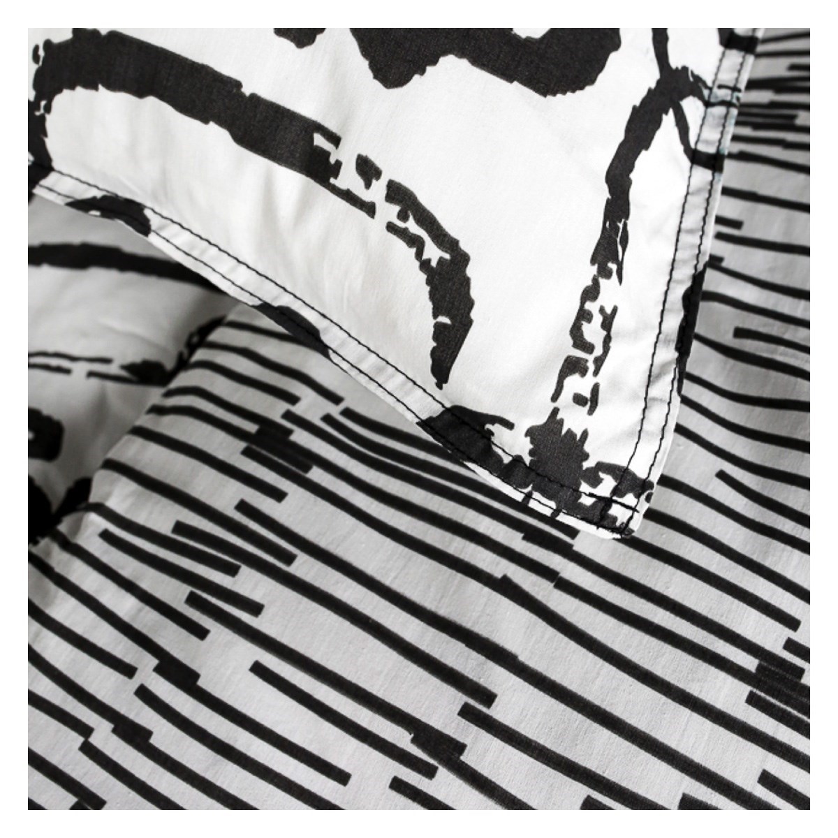 Printed cotton bedding set TODAY LINGE DE MAISON White