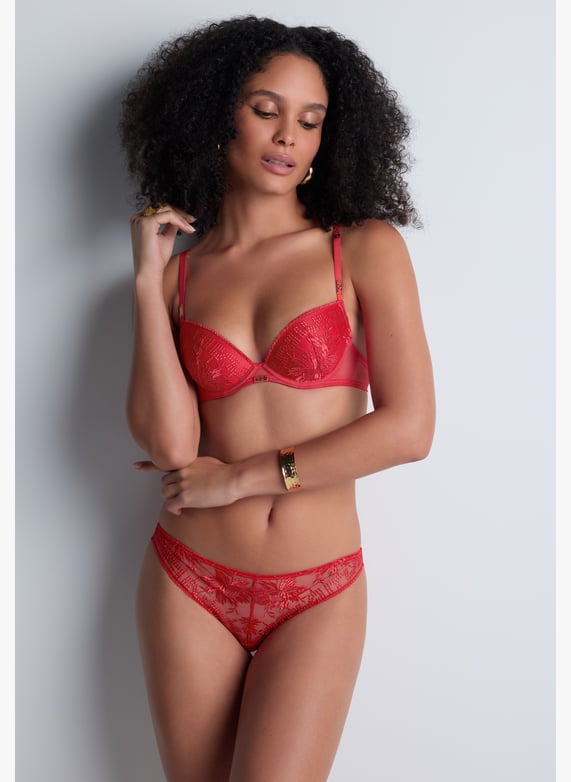 Push-up bra with molded cups | Red by AUBADE Push-up bra with molded cups Red