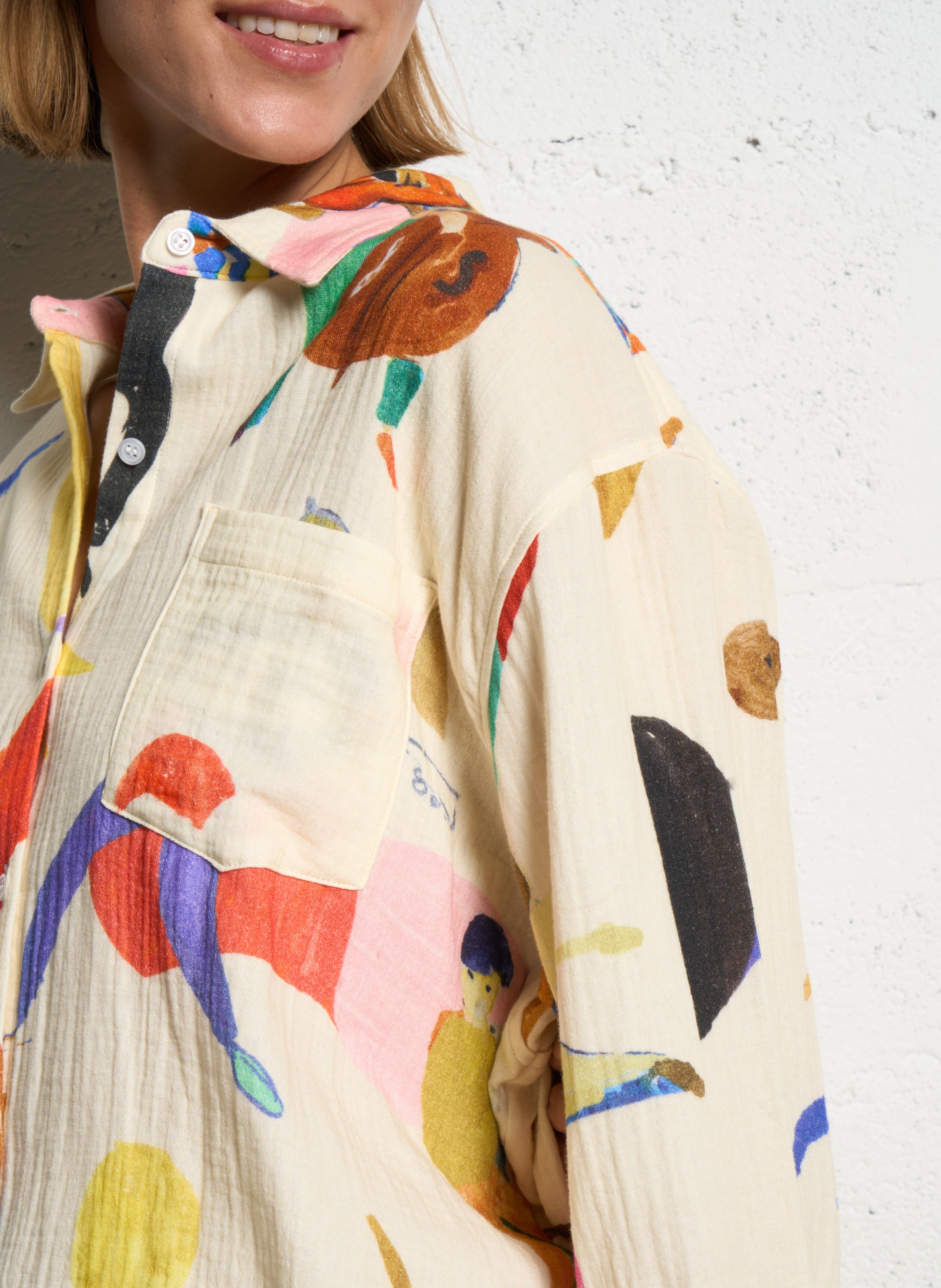 Capri plain oversized shirt G.KERO Multicolored