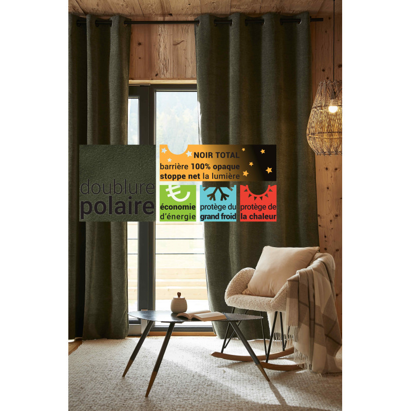 Blackout and Thermal Curtains L'EFFET PAPILLON Green