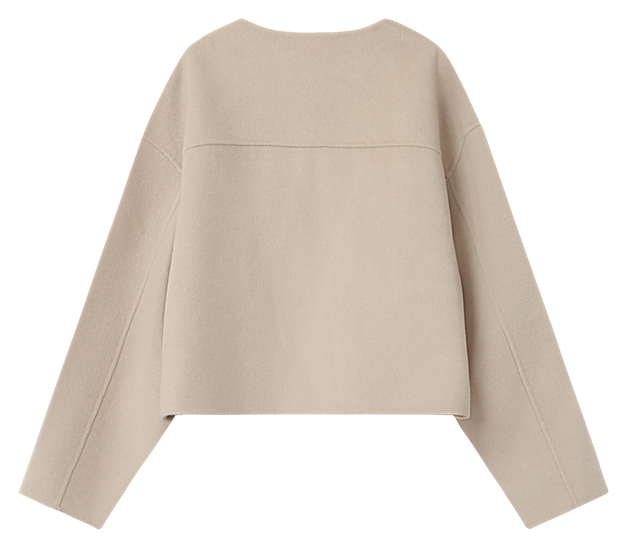 Round-neck mixed-knit cardigan GRACE ET MILA Beige