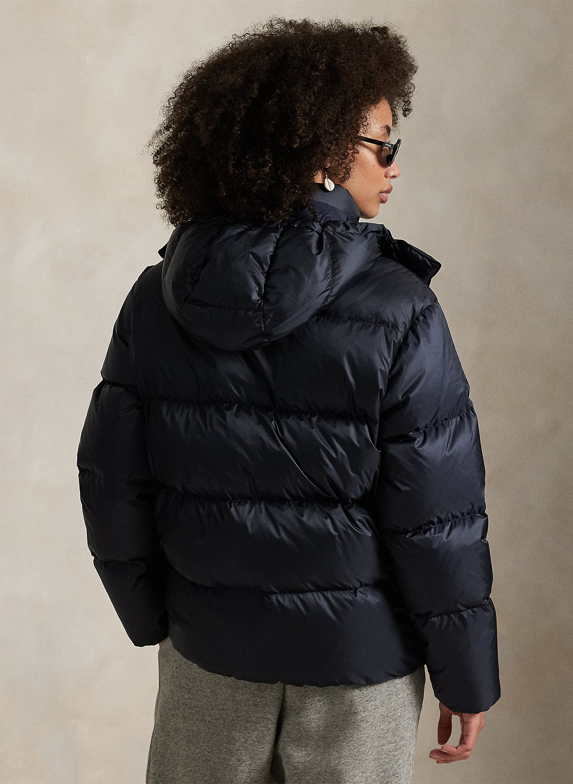 Doudoune col montant à capuche POLO RALPH LAUREN Bleu