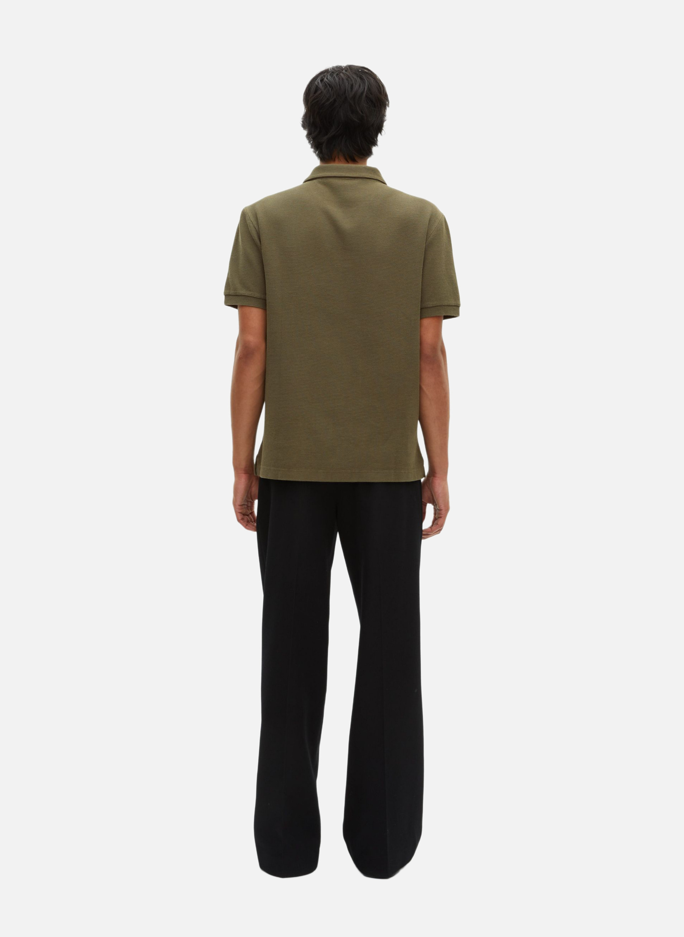 Honeycomb Polo Shirt with Crest THE KOOPLES Green