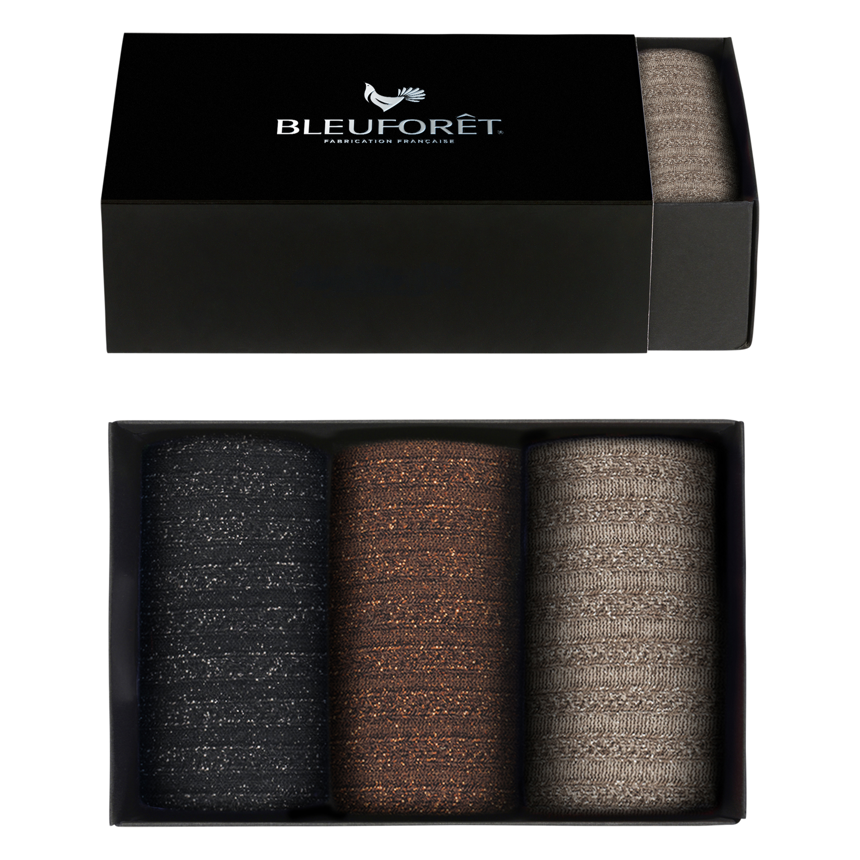 Baumwollsocken mit Logo BLEUFORET Silber