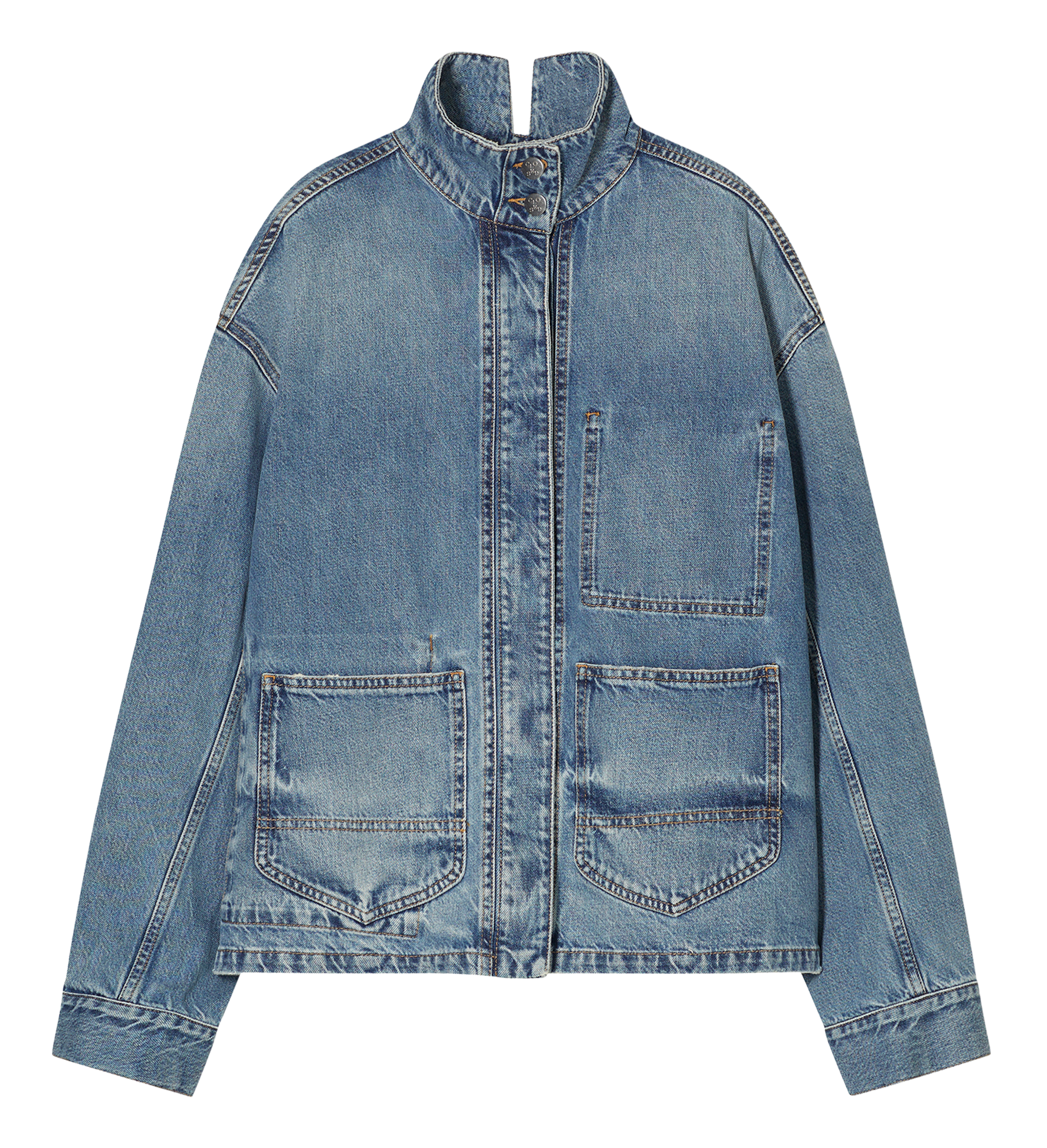 Veste droite en coton mélangé CLOSED Bleu