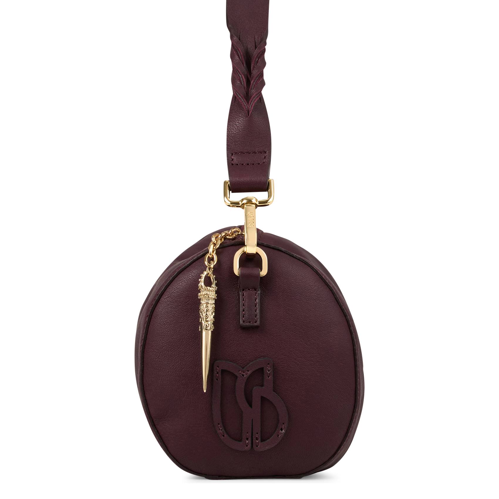 Sac porté épaule en cuir BA&SH Prune