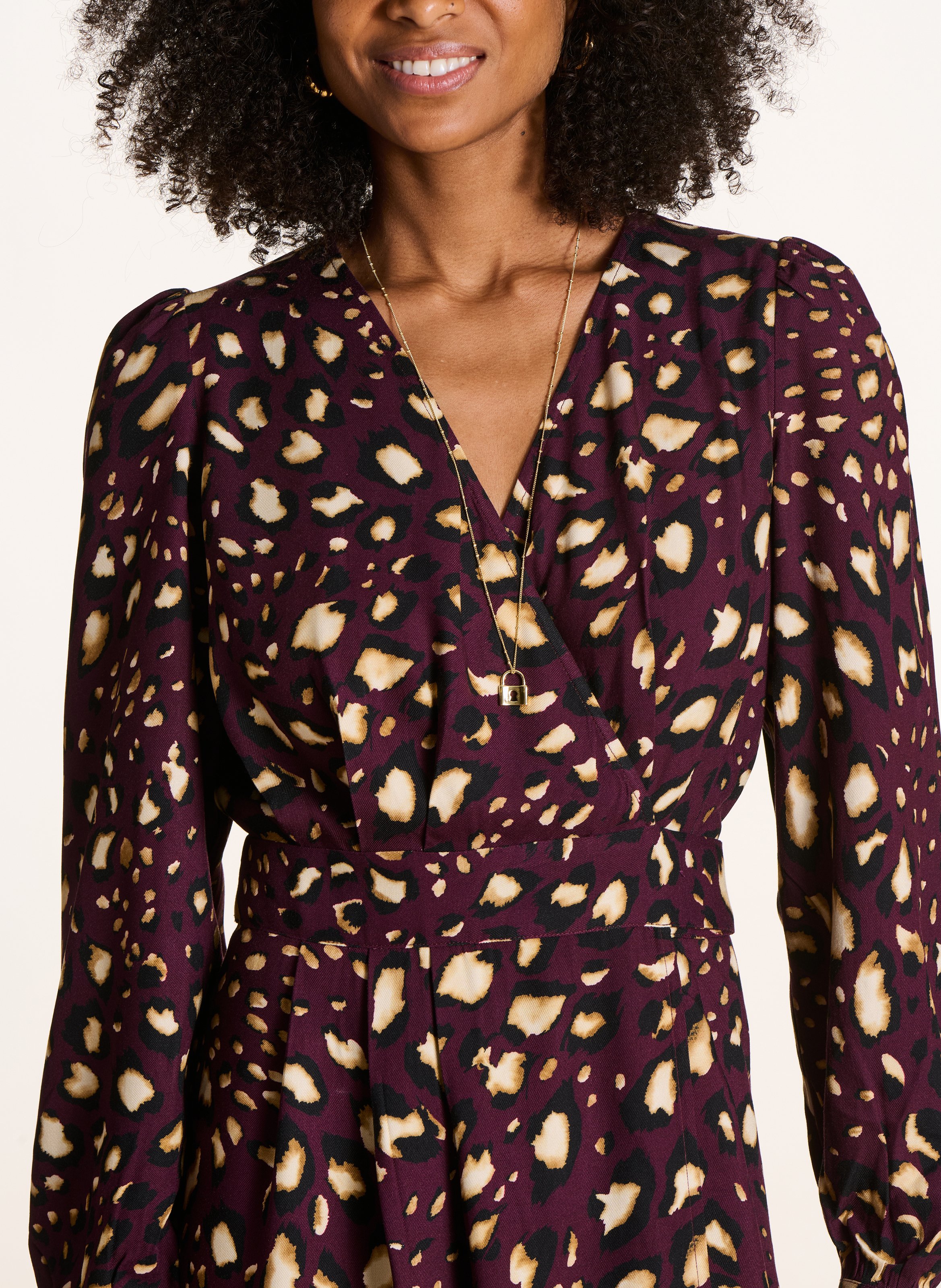 Long printed wrap dress LA FEE MARABOUTEE Red