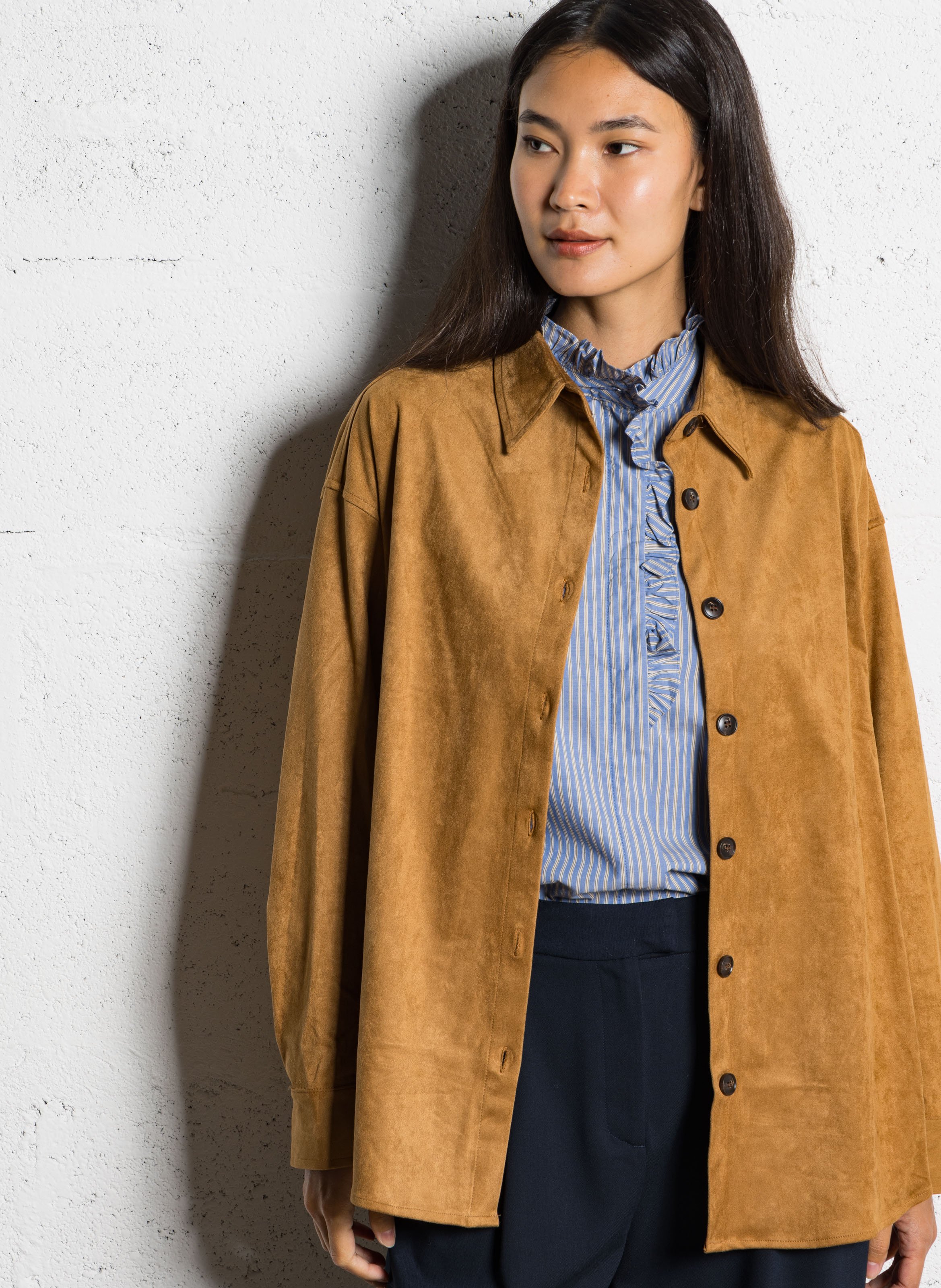 Chemise droite effet suédine  SEE U SOON Beige