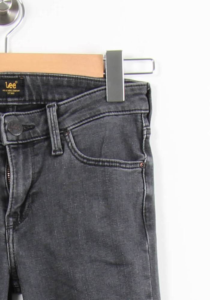 Cropped slim jeans with studs LEE - Seconde Main Grey