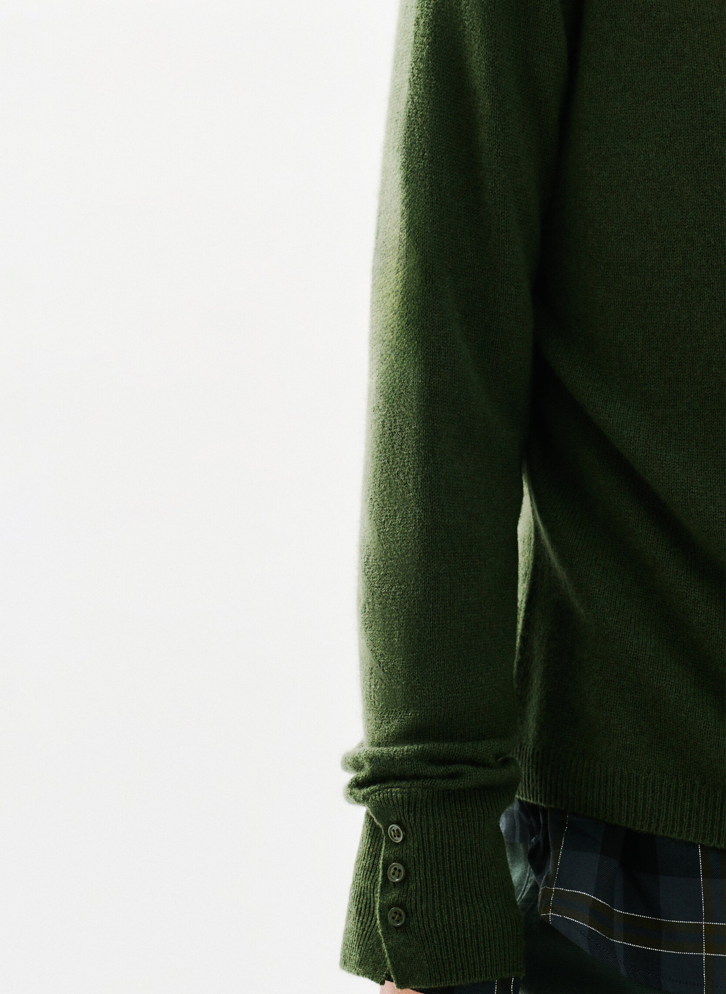 Pull en cachemire col bateau CAROLL Vert