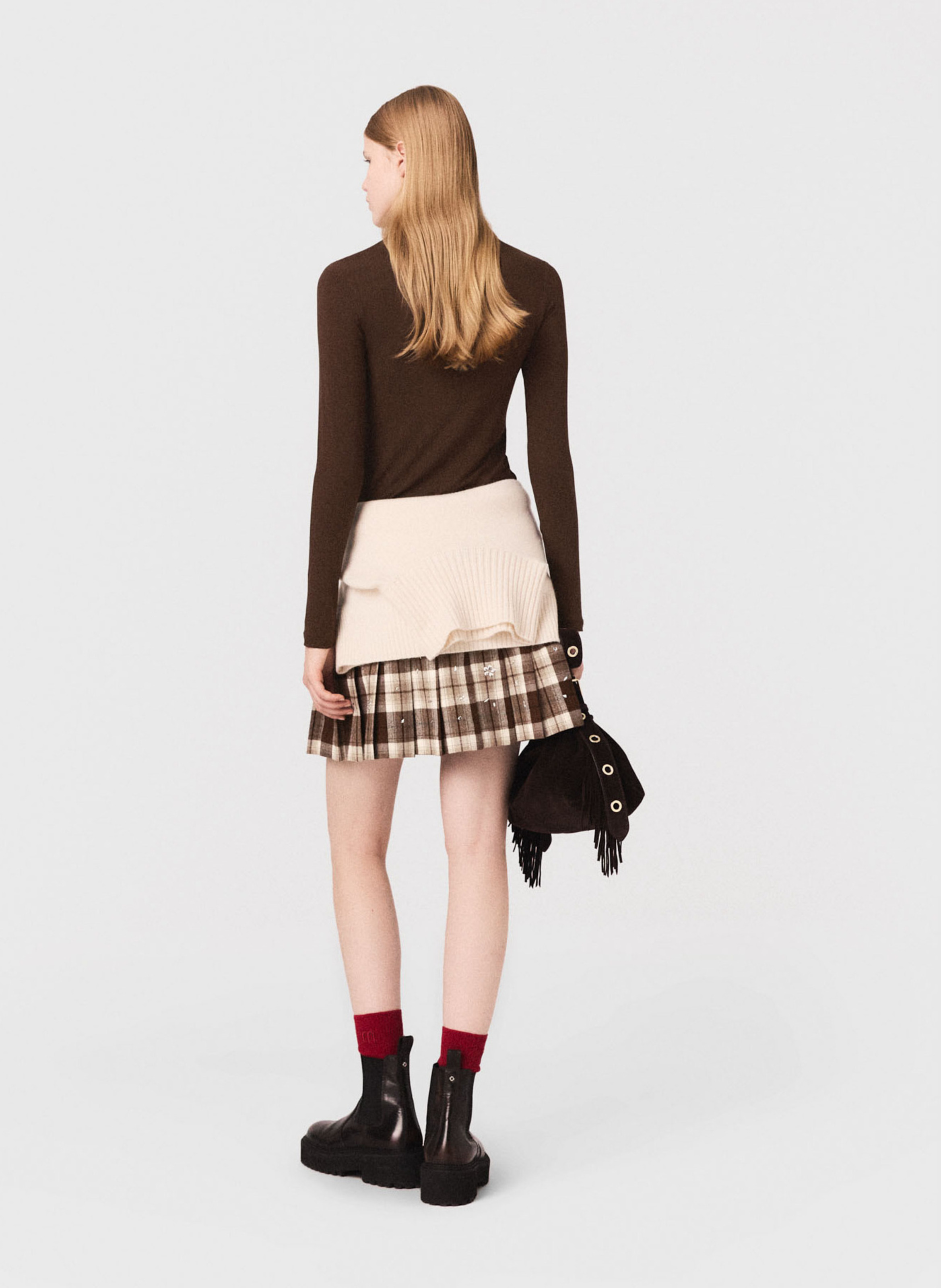 Pull col roulé  MAJE Marron