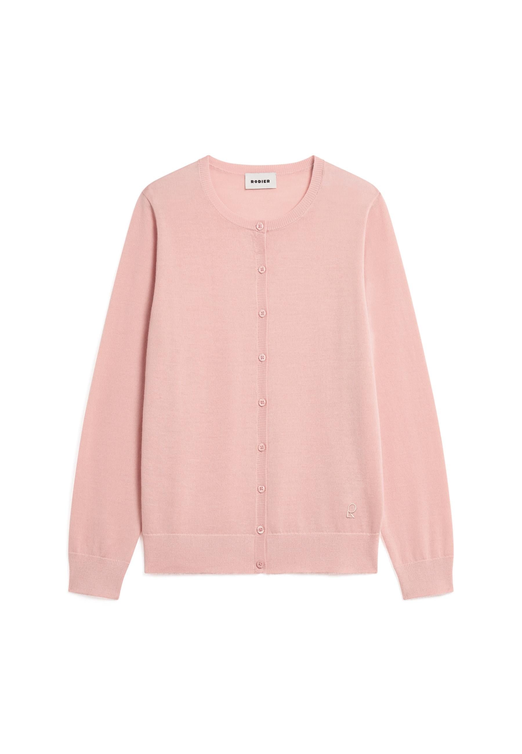 Merino wool cardigan RODIER Pink