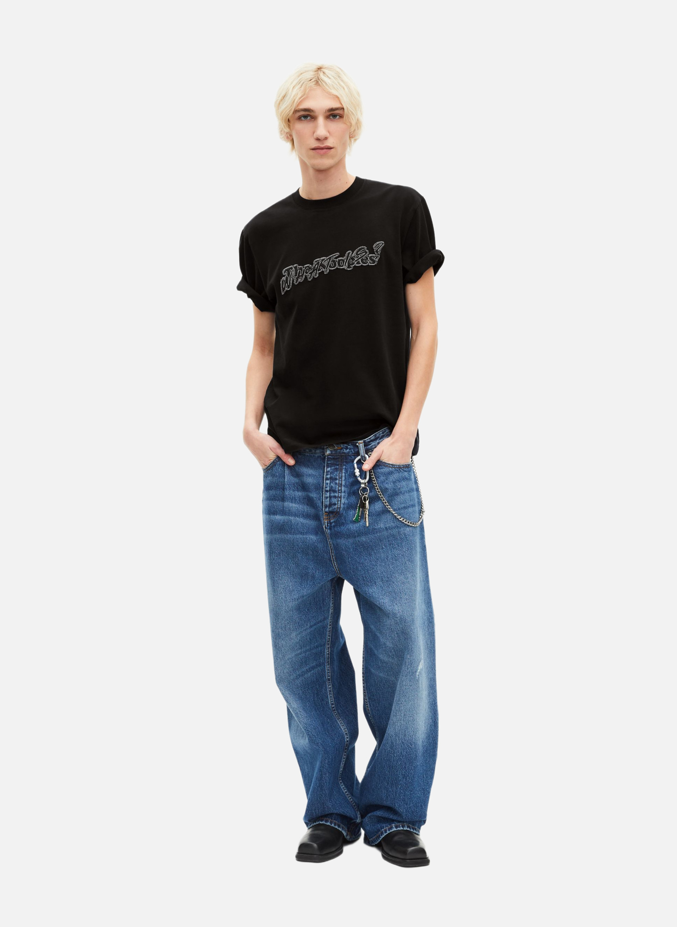 Denim T-shirt THE KOOPLES Black