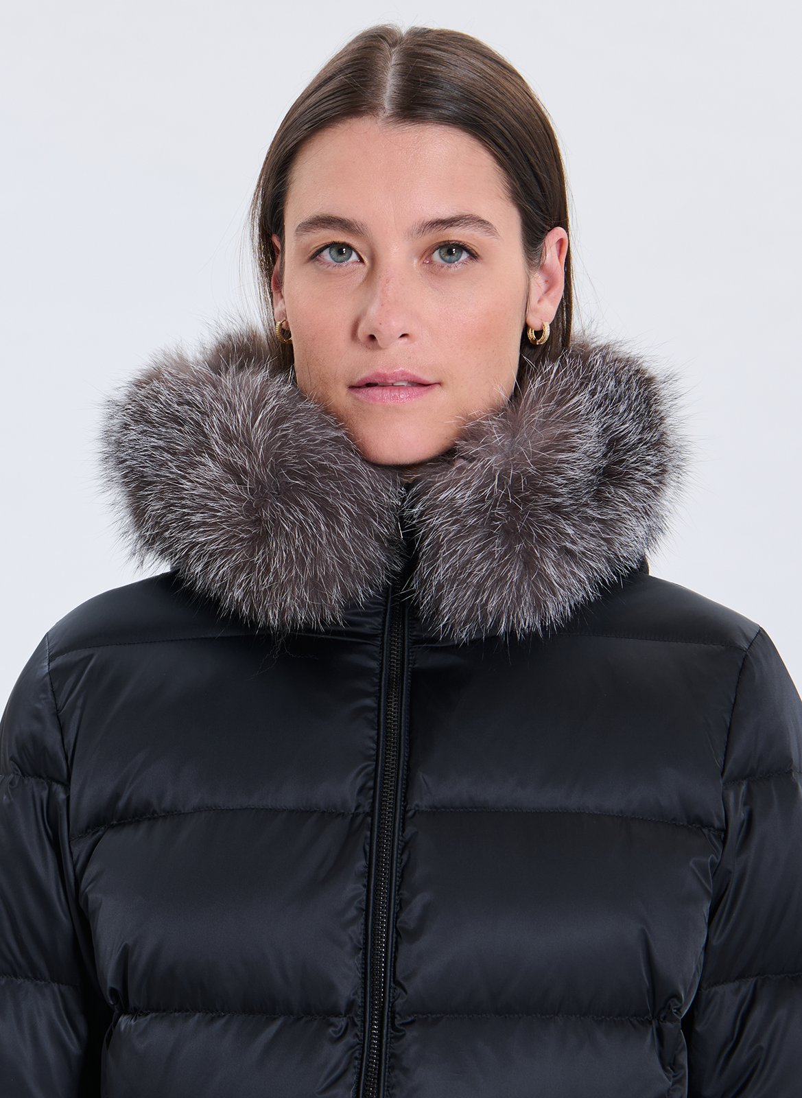 Donsjack met opstaande kraag ZAPA Zwart