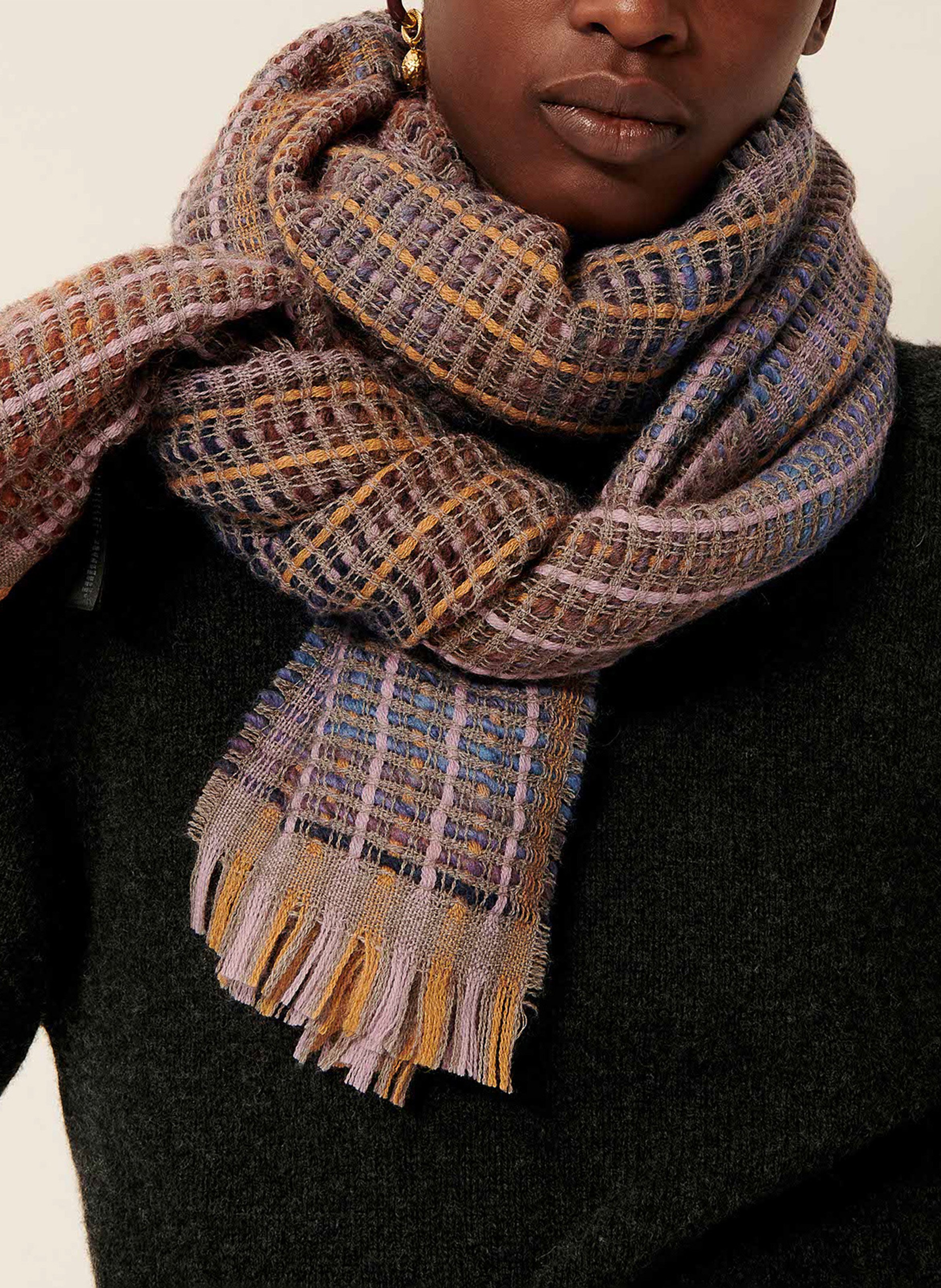 Wool and mohair scarf SESSUN Pink