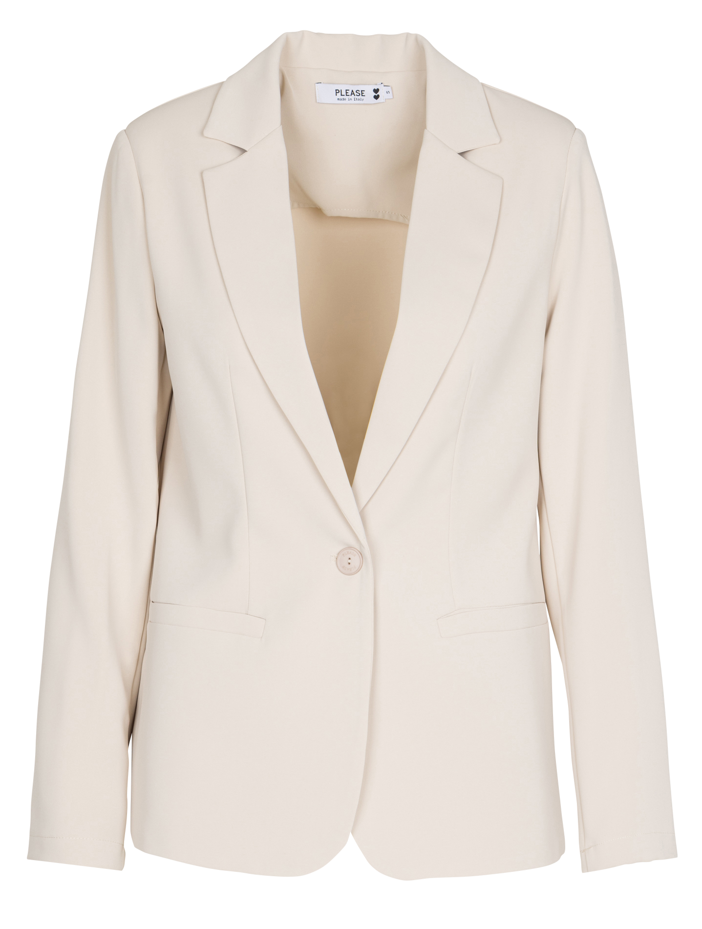 Solid tailored fluid blazer PLEASE